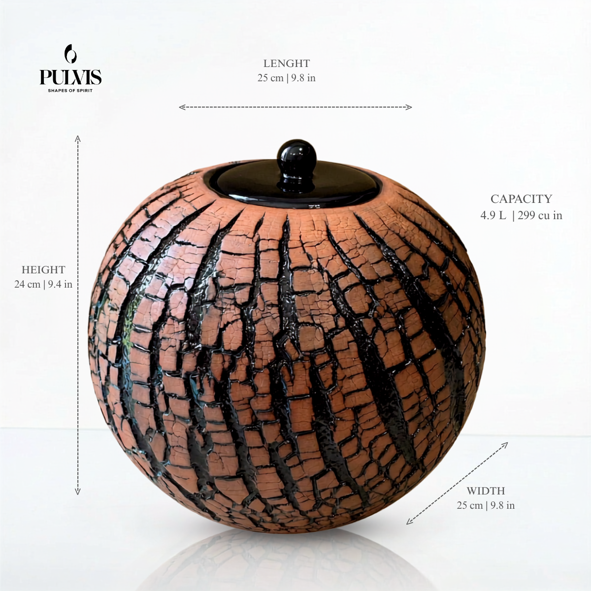 Handmade Cremation Urn "Aurea" - Large | Pottery Wheel Urn