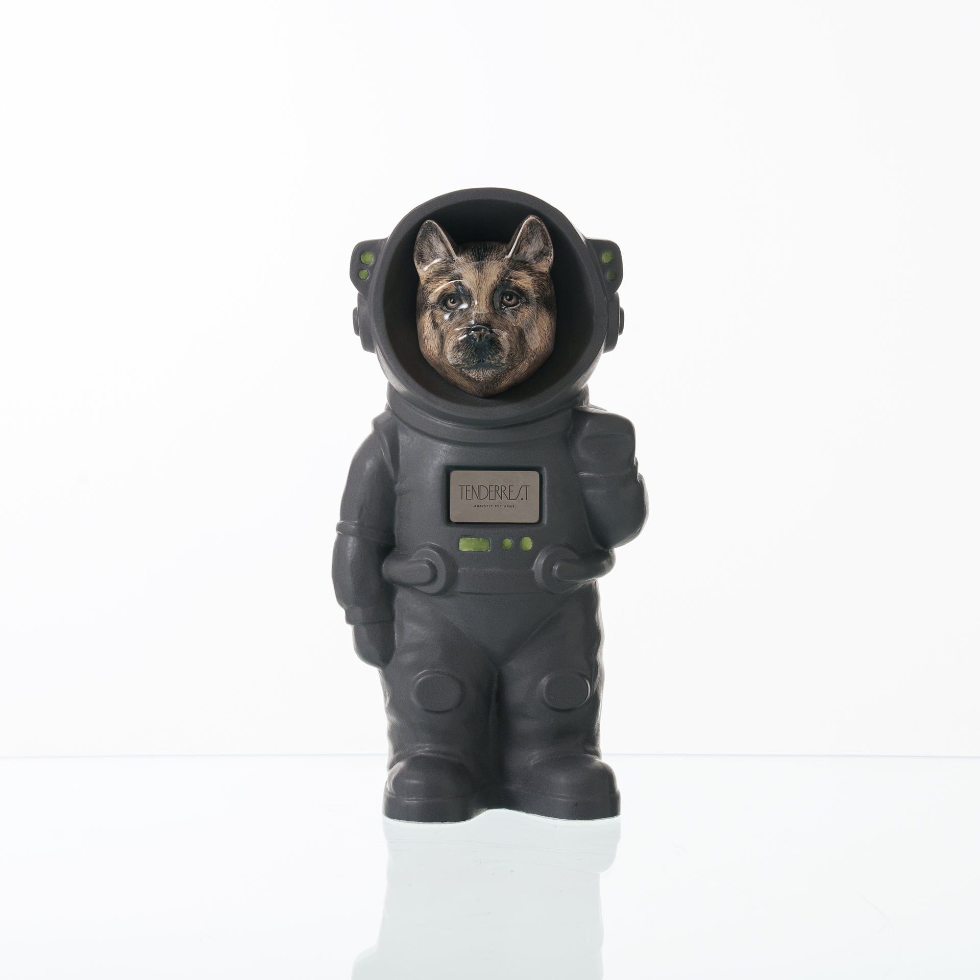 Pulvis Art Urns Pet Cremation Urn Gray Matte / CUSTOM (by photo) / Yes (+$50) Customizable Pet Cremation Urn - Dog | Ceramic Handmade Figure