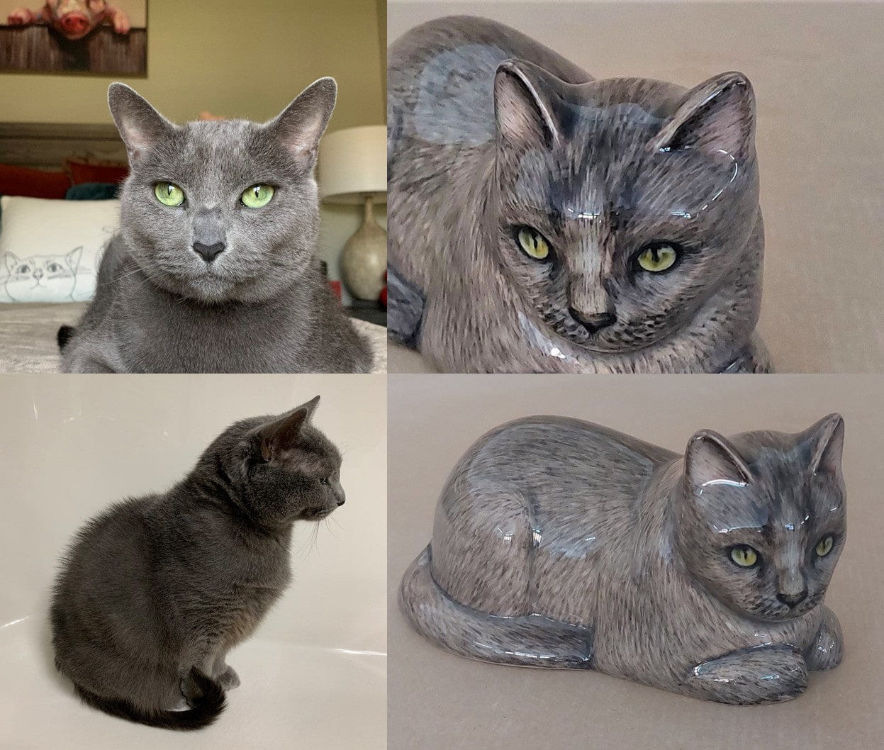 Custom Decorated Pet Urns by Photo