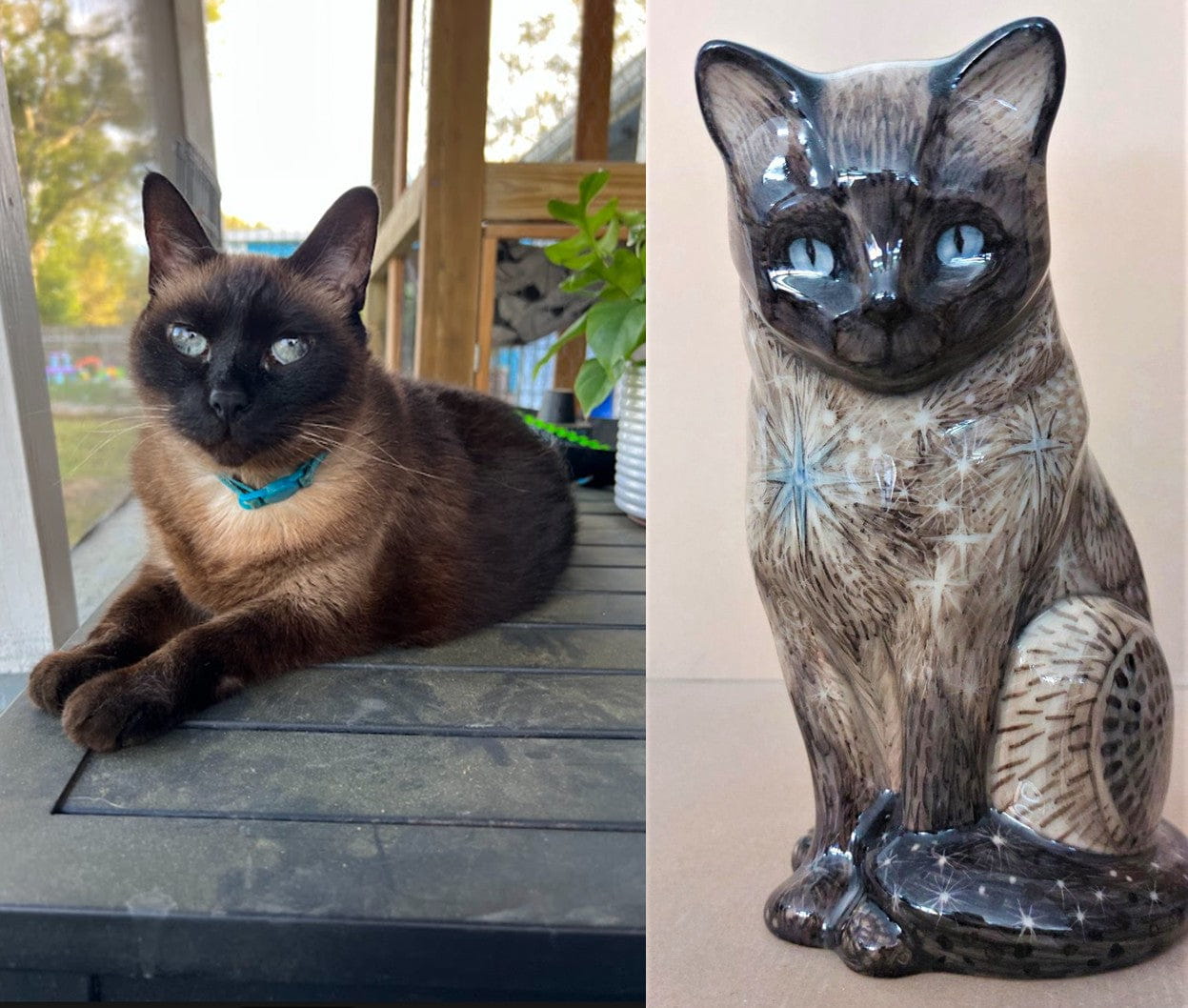 Custom Decorated Pet Urns by Photo