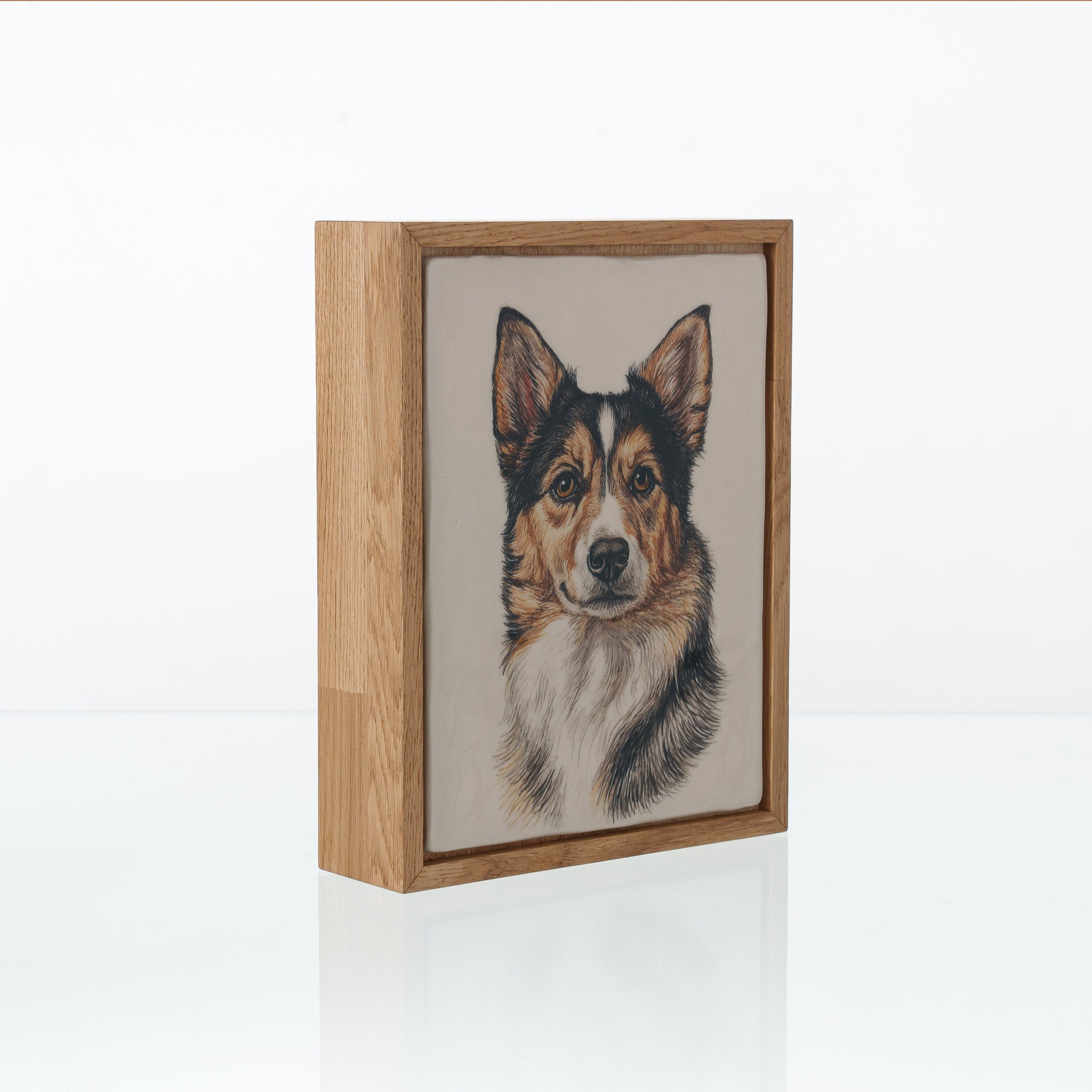 Pulvis Art Urns Custom Pet Urn - Moment In Time - Hand Decorated Ceramic Tile | Wall Mounted | Frame Urn