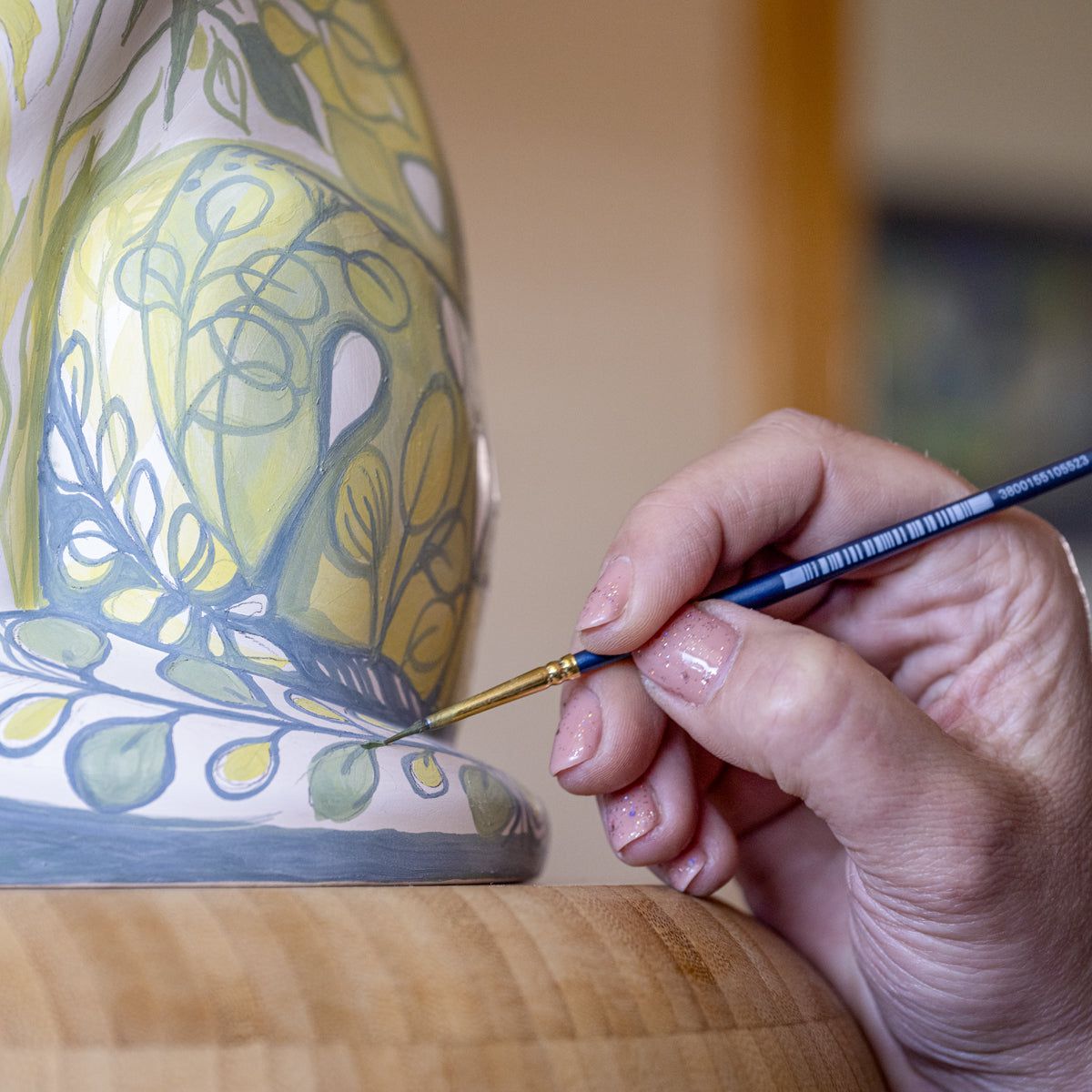 Custom Decorated Memorial Urn for Ashes