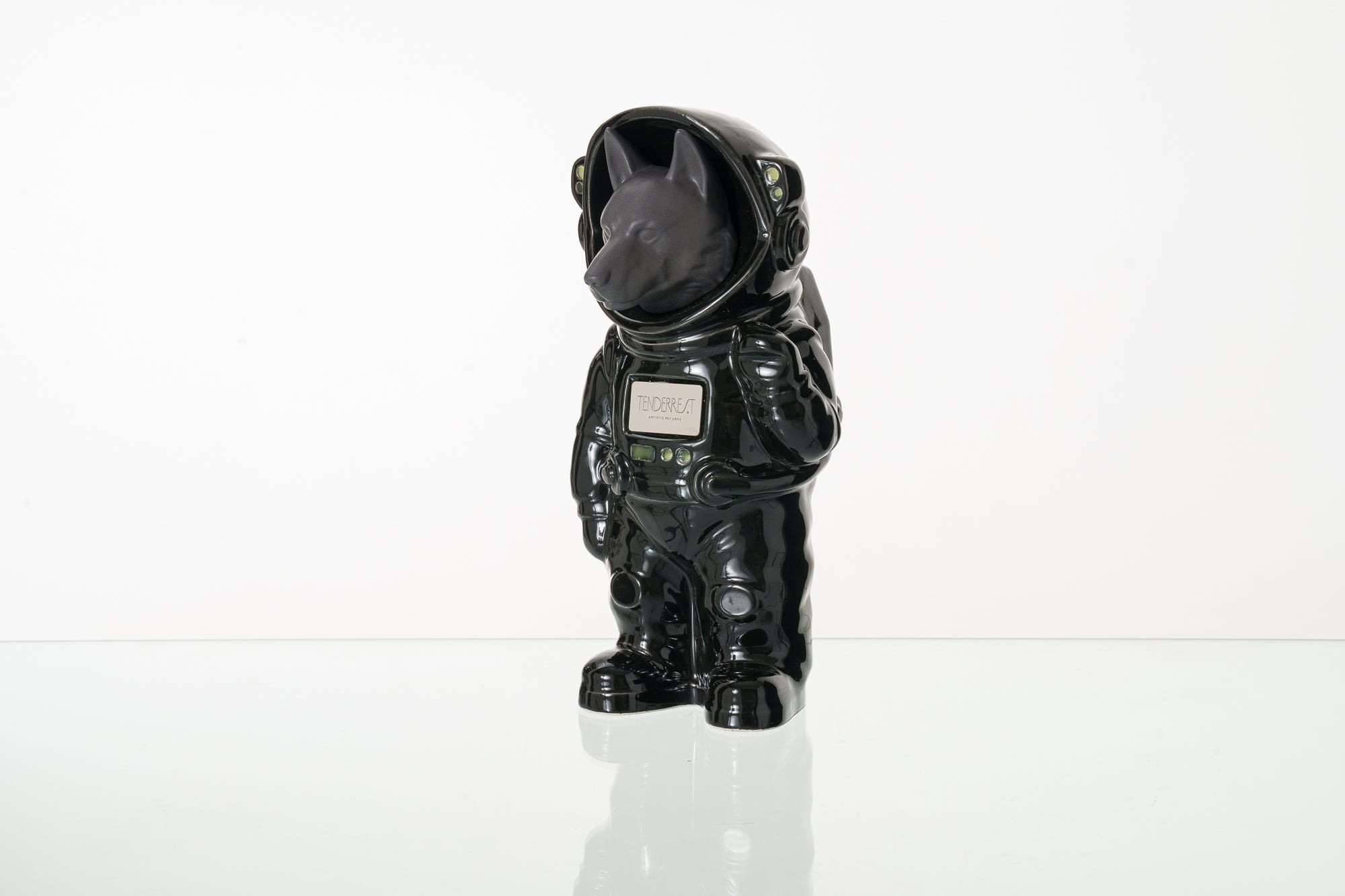 Pulvis Art Urns Pet Cremation Urn Black / Gray Matte / No Dog Cremation Urn German Shepherd - Customizable Figure | Ceramic Pet Urn
