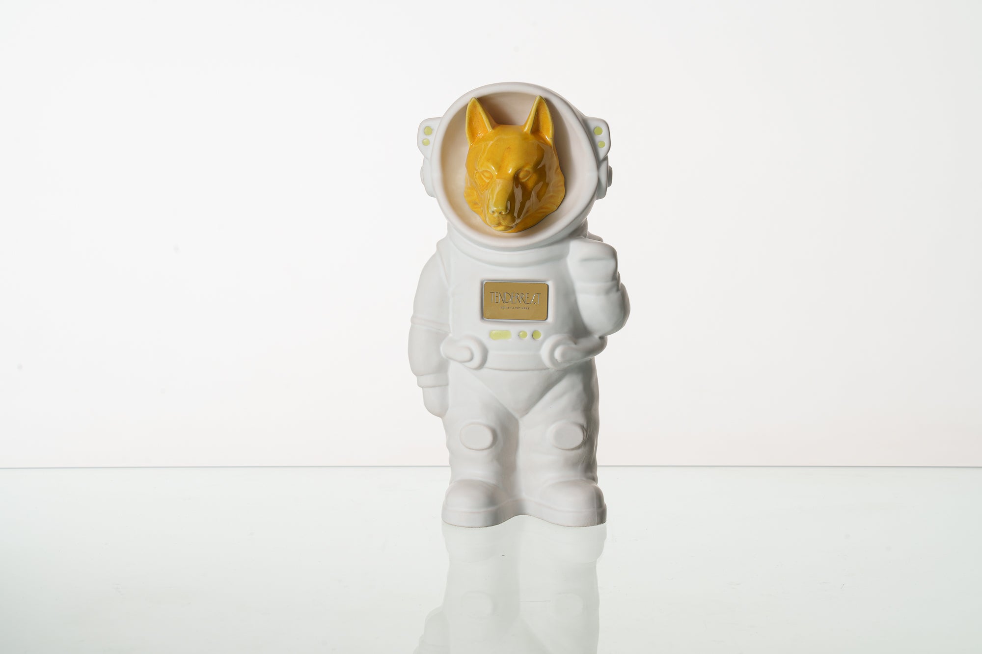 Pulvis Art Urns Pet Cremation Urn White Matte / Yellow / Yes (+$50) Dog Cremation Urn German Shepherd - Customizable Figure | Ceramic Pet Urn