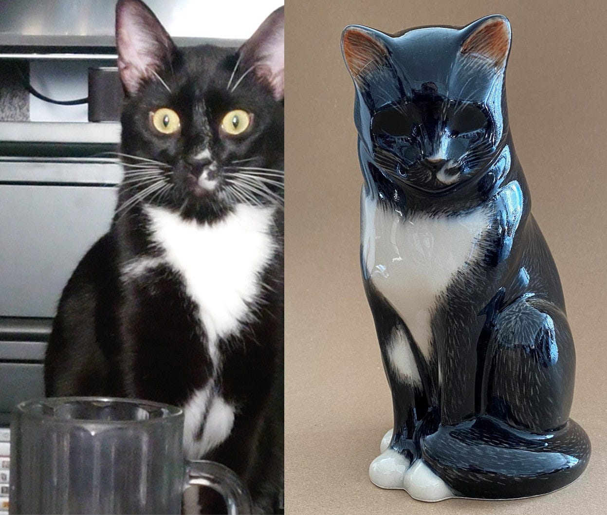 Custom Decorated Pet Urns by Photo By Pulvis Art Urns. Handmade Cremation Urns