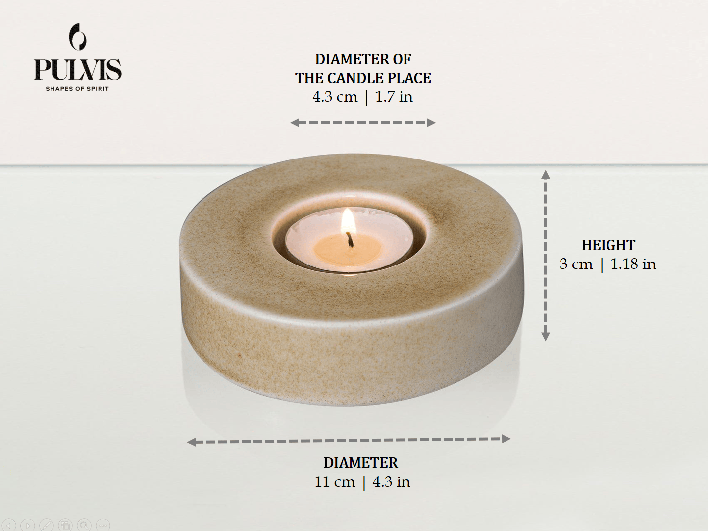Pulvis Art Urns Accessories Caleo Handmade Candleholder for Cremation Urns - Sizes