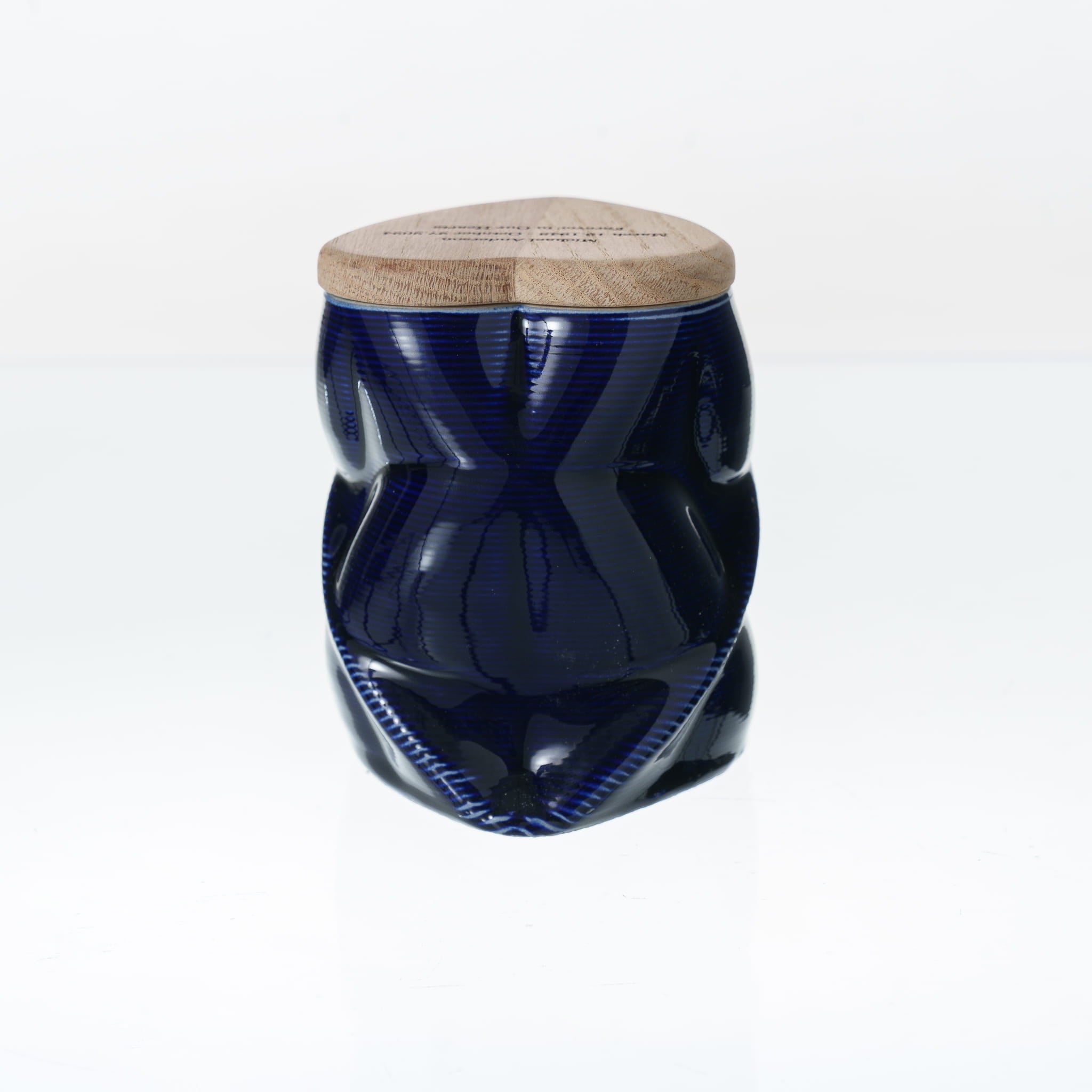 Pulvis Art Urns - Small Size Urn -Cremation Urn "Nexus" - 3D Printed Ceramic Urn | Cobalt Metalic | Keepsake