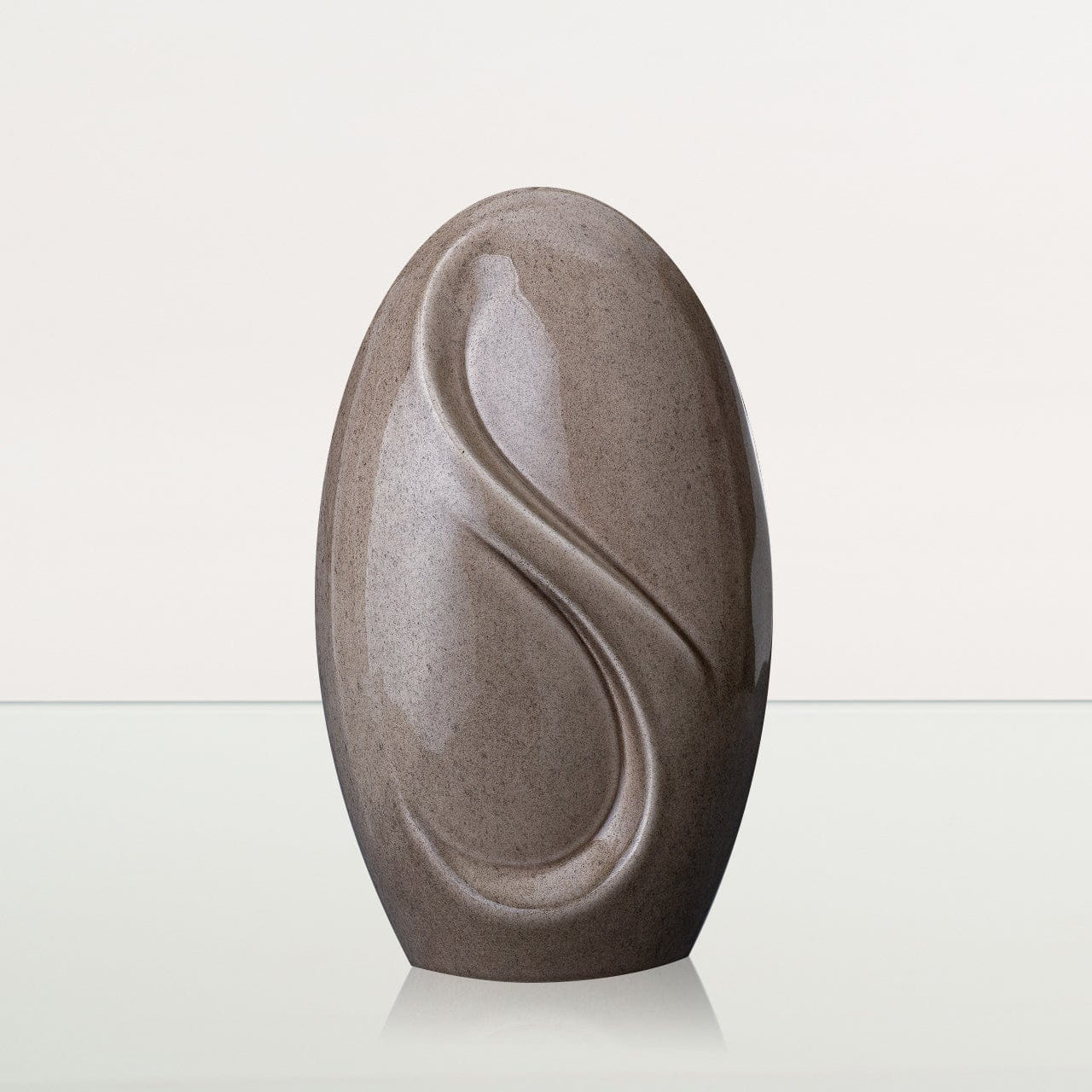 Eternity Handmade Cremation Urn for Ashes - Large | Beige Grey | Ceramic Urn - Pulvis Art Urns