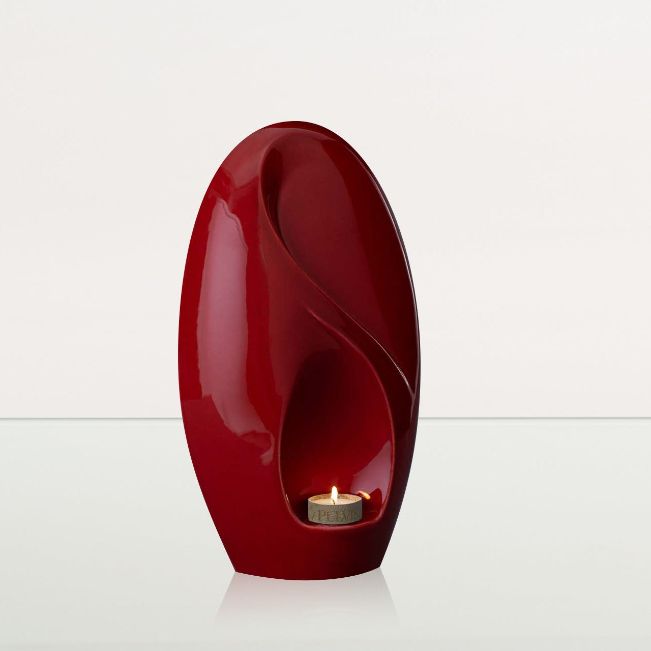 Eternity Handmade Cremation Urn for Ashes - Large | Red | Ceramic Urn - Pulvis Art Urns