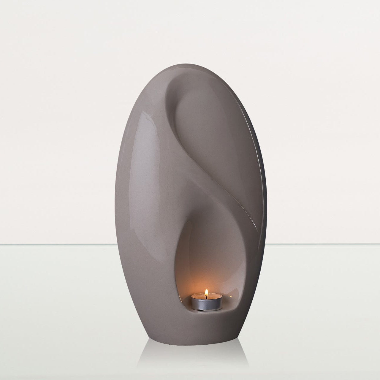 Eternity Handmade Cremation Urn for Ashes - Large | Off-white | Ceramic Urn - Pulvis Art Urns