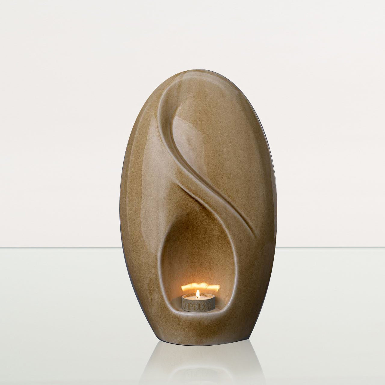 Eternity Handmade Cremation Urn for Ashes - Large Urn | Dark Sand | Ceramic - Pulvis Art Urns