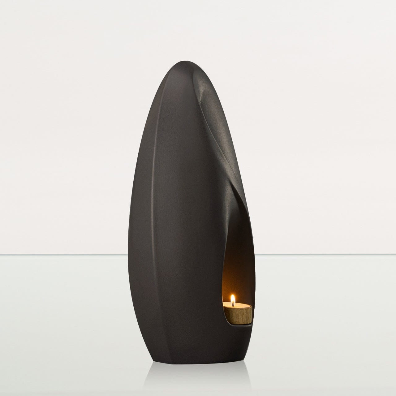 Eternity Handmade Cremation Urn for Ashes - Large Urn | Grey Matte | Ceramic - Pulvis Art Urns