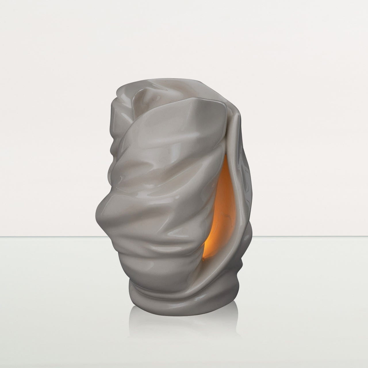 Handmade Cremation Urn for Ashes "Light" - Large | Off-white | Ceramic Art Urn - Pulvis Art Urns