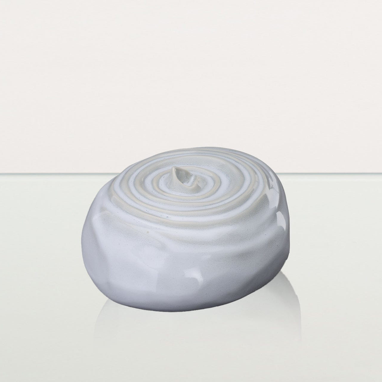 Handmade Cremation Urn for Ashes "Resonance" - Large Urn | Grey Melange | Ceramic - Pulvis Art Urns