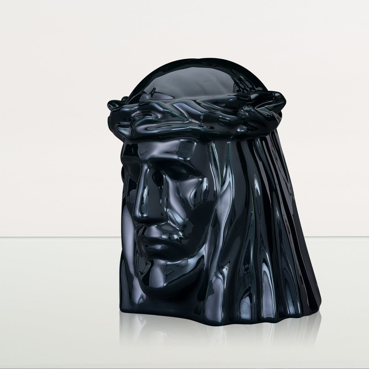 Handmade Cremation Urn for Ashes "The Christ" - Large | Oxide Green | Ceramic Urn - Pulvis Art Urns