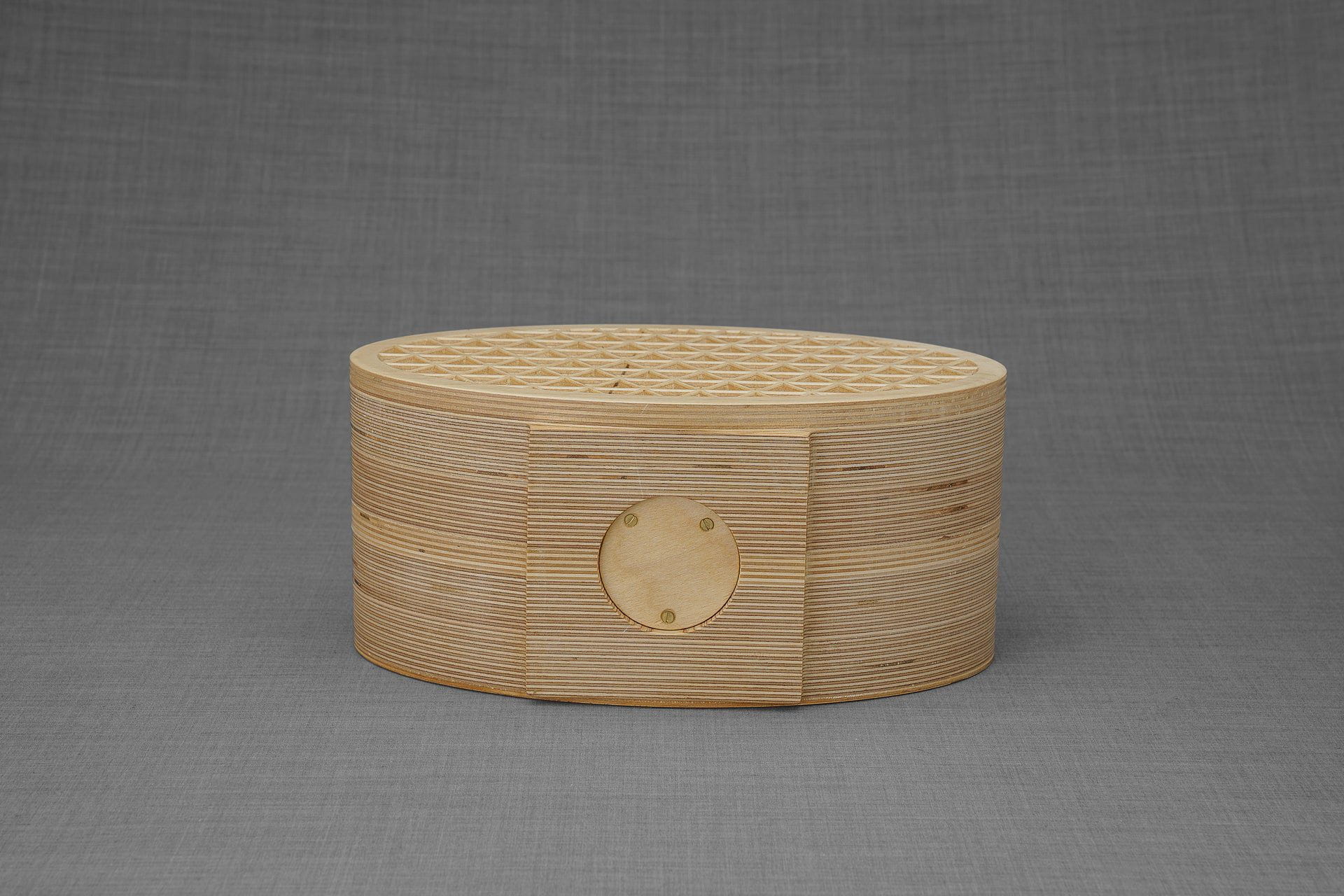 Wooden Cremation Urn "Remembrance" - Handmade - Uroko Pattern - Pulvis Art Urns