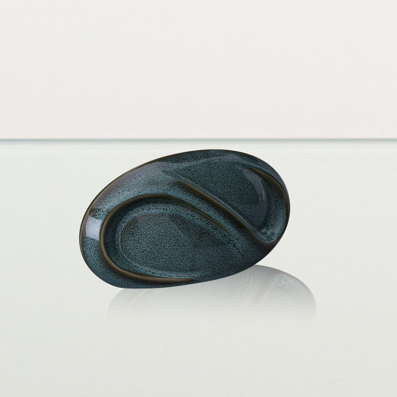 Eternity Handmade Cremation Keepsake Urn - Small Urn | Oily Green Melange - Pulvis Art Urns