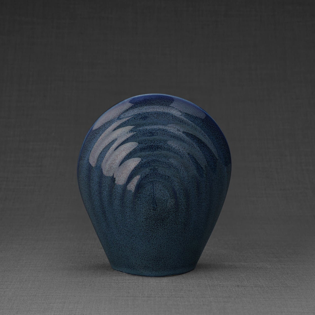 Handmade Cremation Keepsake Urn "Guardian" - Small | Blue Melange | Ceramic - Pulvis Art Urns