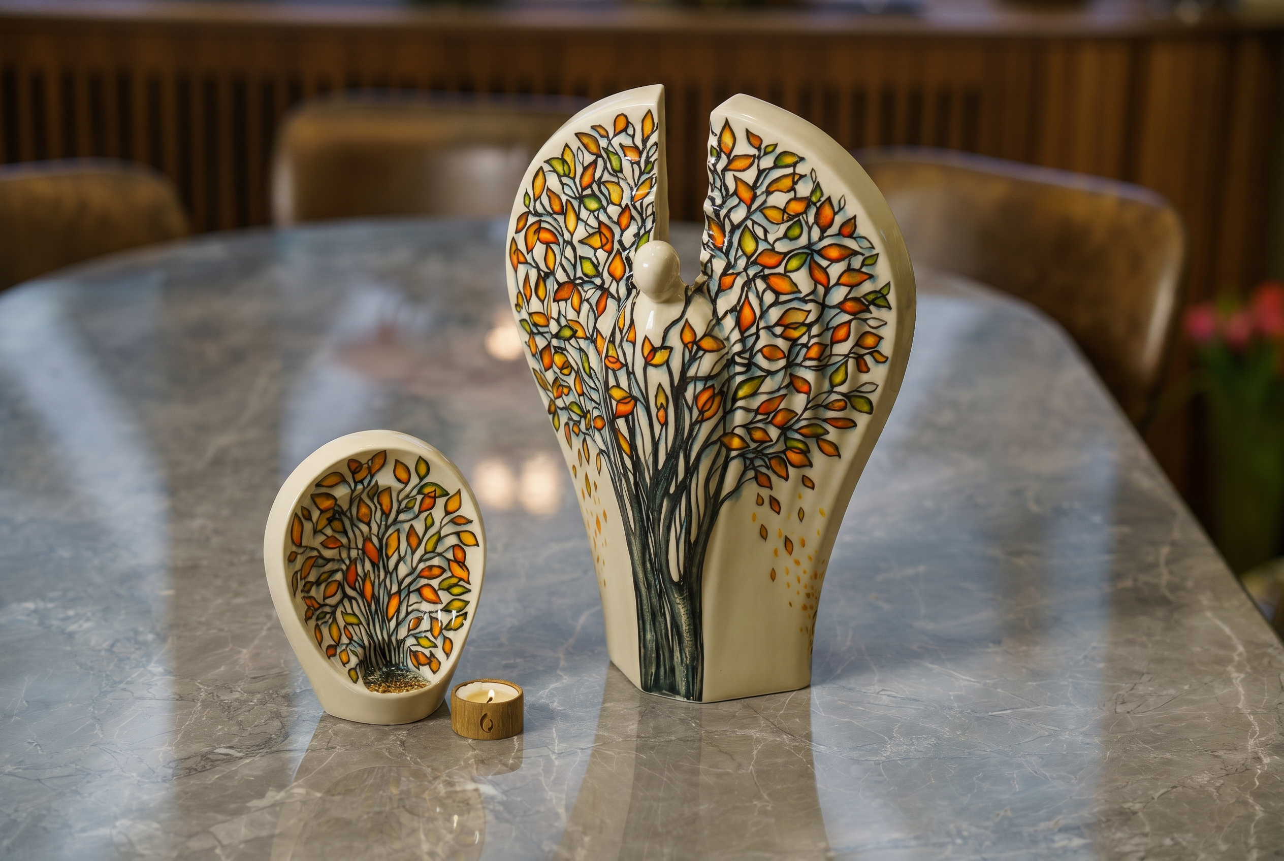 Pulvis Art Urns Keepsake Urn Handmade Cremation Keepsake Urn "Guardian" - Small Urn | Ceramic