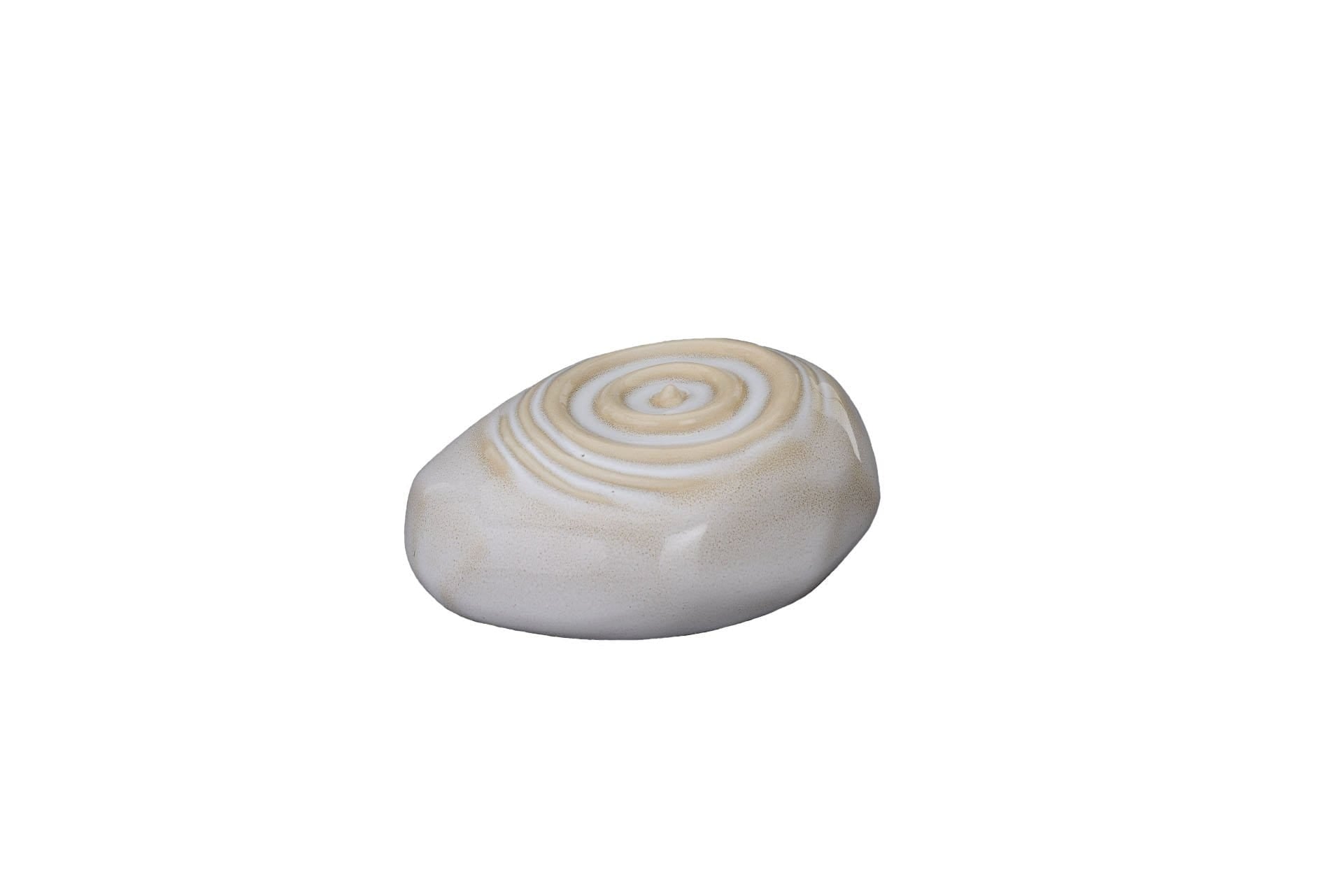 Handmade Cremation Keepsake Urn "Resonance" - Small | Beige Melange | Ceramic - Pulvis Art Urns