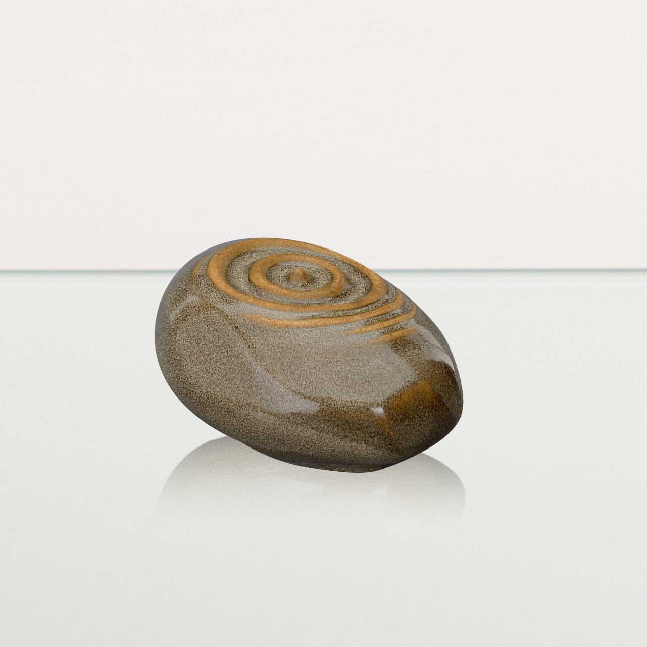 Handmade Cremation Keepsake Urn "Resonance" - Small Urn | Brown Melange | Ceramic - Pulvis Art Urns