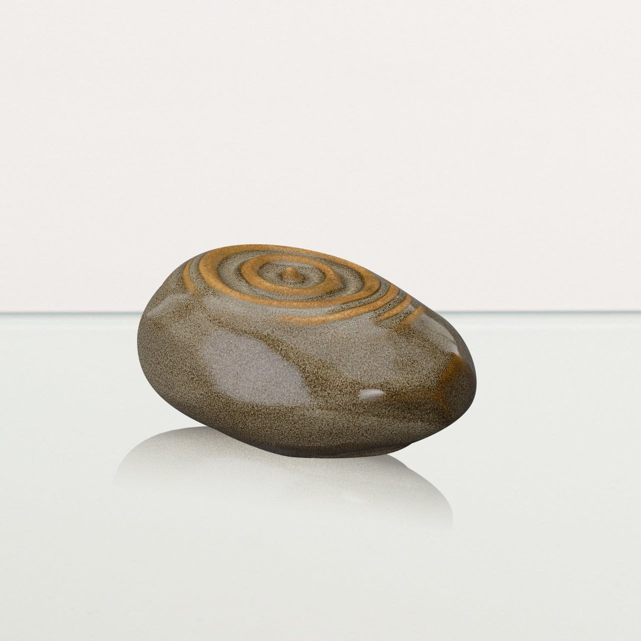 Handmade Cremation Keepsake Urn "Resonance" - Small Urn | Brown Melange | Ceramic - Pulvis Art Urns