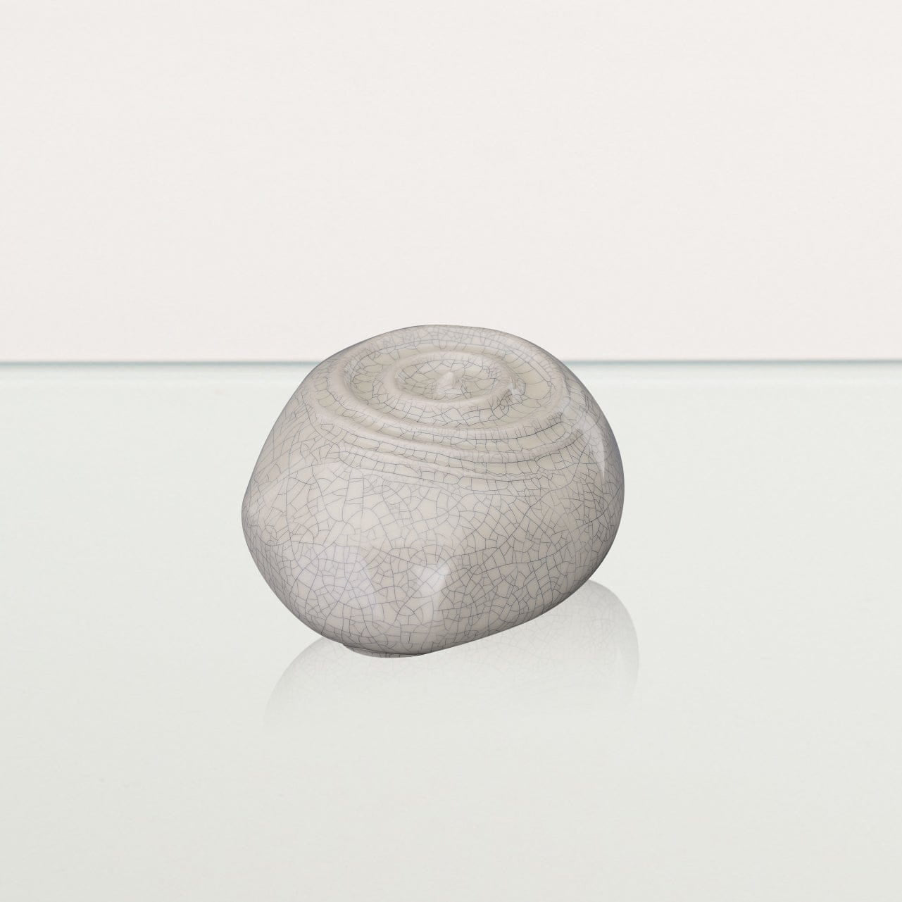 Handmade Cremation Keepsake Urn "Resonance" - Small Urn | Craquelure | Ceramic - Pulvis Art Urns
