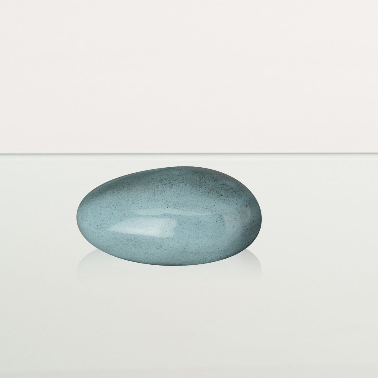 Handmade Cremation Keepsake Urn "Stone" - Small Urn | Oxide Green Melange | Ceramic - Pulvis Art Urns