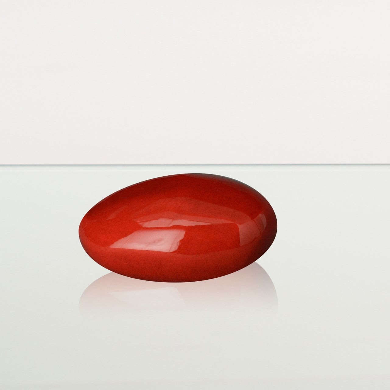 Handmade Cremation Keepsake Urn "Stone" - Small Urn | Red | Ceramic - Pulvis Art Urns
