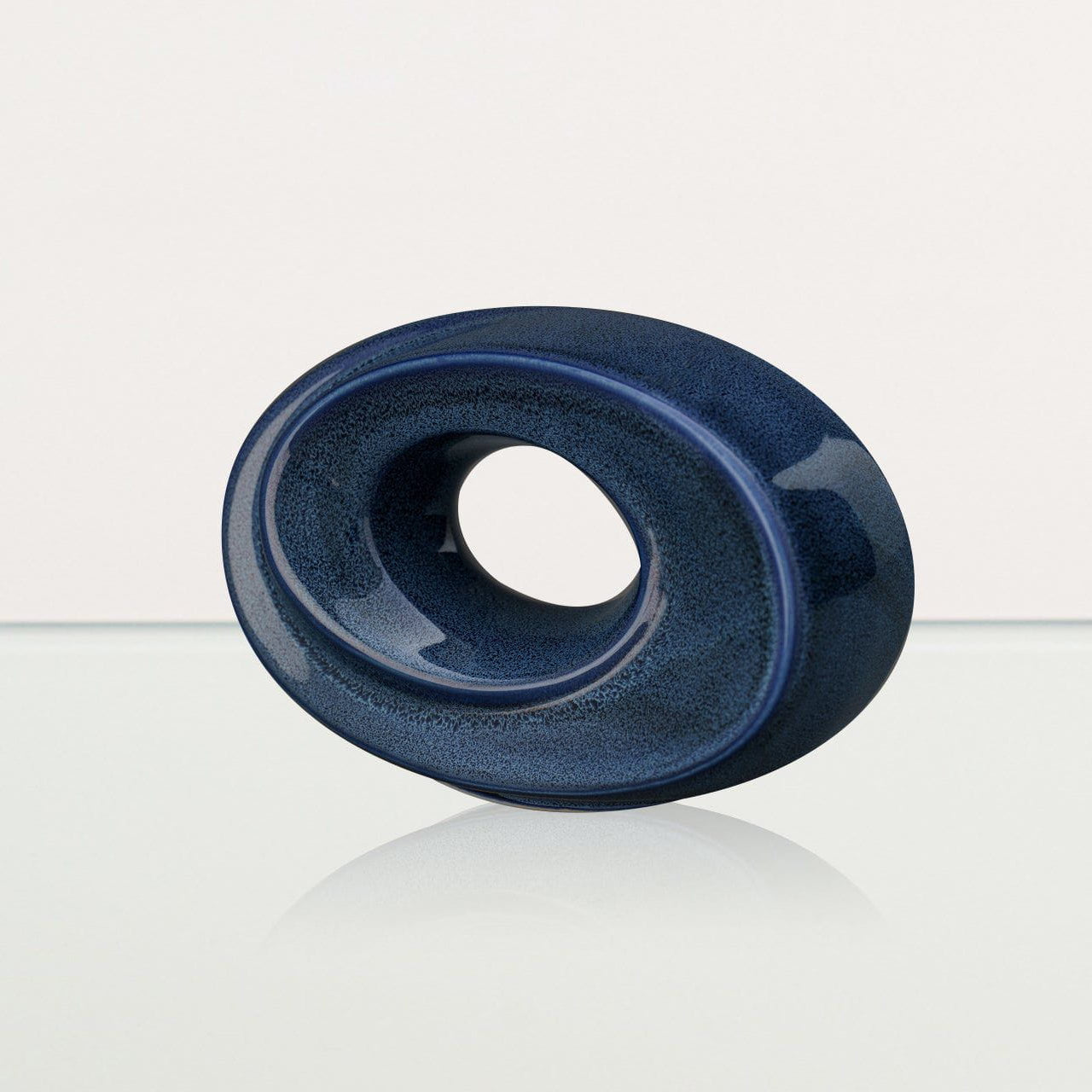 Handmade Cremation Keepsake Urn "The Passage" - Small Urn | Blue Melange | Ceramic - Pulvis Art Urns
