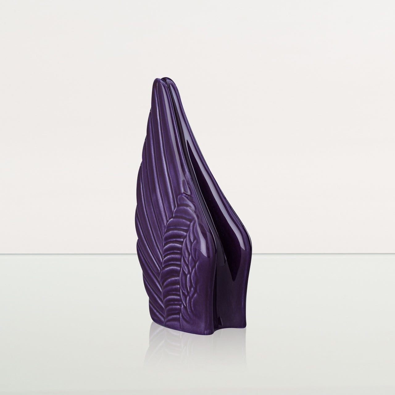 Handmade Cremation Keepsake Urn "Wings" - Small Urn | Violet | Ceramic - Pulvis Art Urns