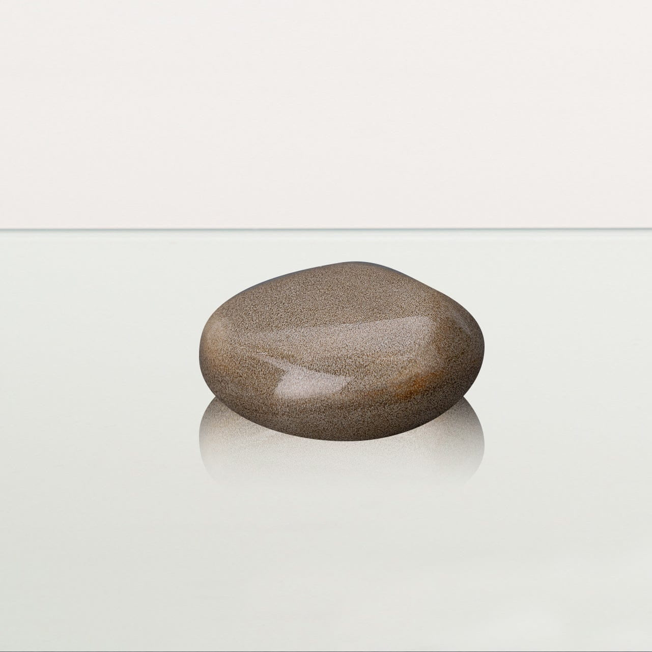 Handmade Mini Keepsake Urn "Palm Stone" - Brown Melange | Mini Ceramic Urn - Pulvis Art Urns