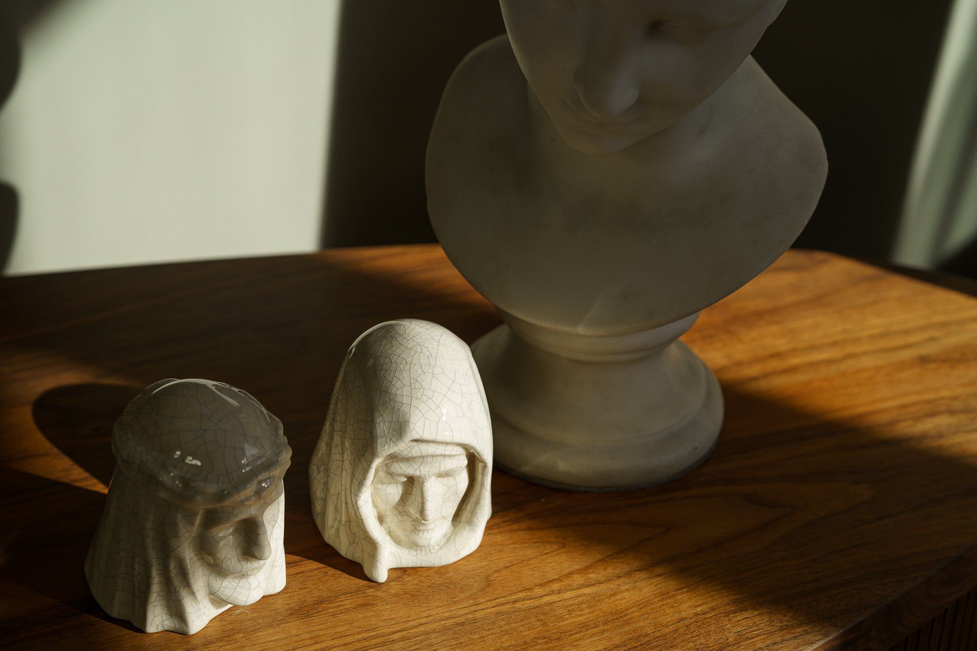 Handmade Mini Keepsake Urn "The Christ" - Light Sand | Ceramic Mini Urn - Pulvis Art Urns