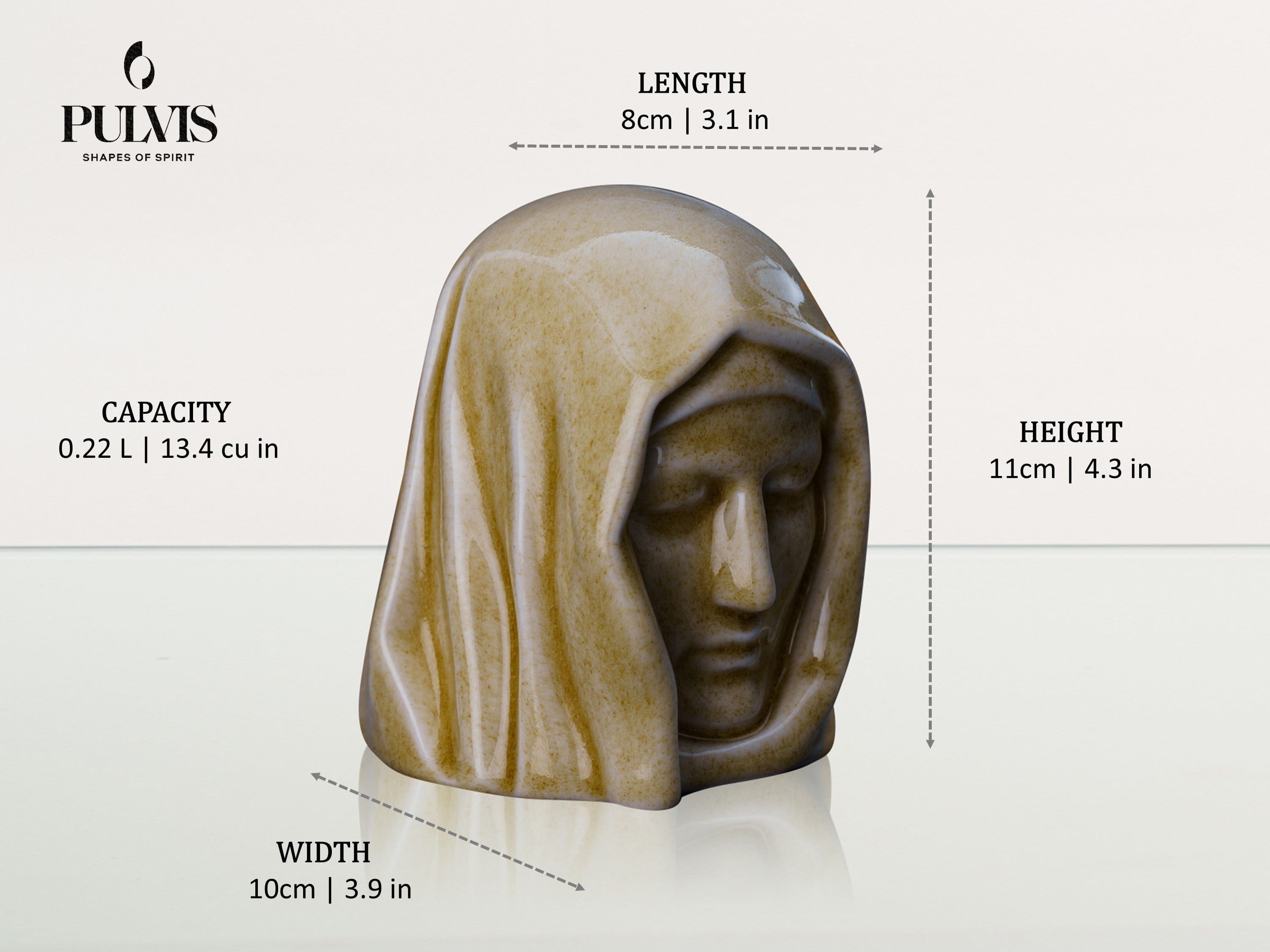 Pulvis Art Urns Keepsake Urn Handmade Mini Keepsake Urn "The Holy Mother" - Mini Ceramic Urn - Sizes