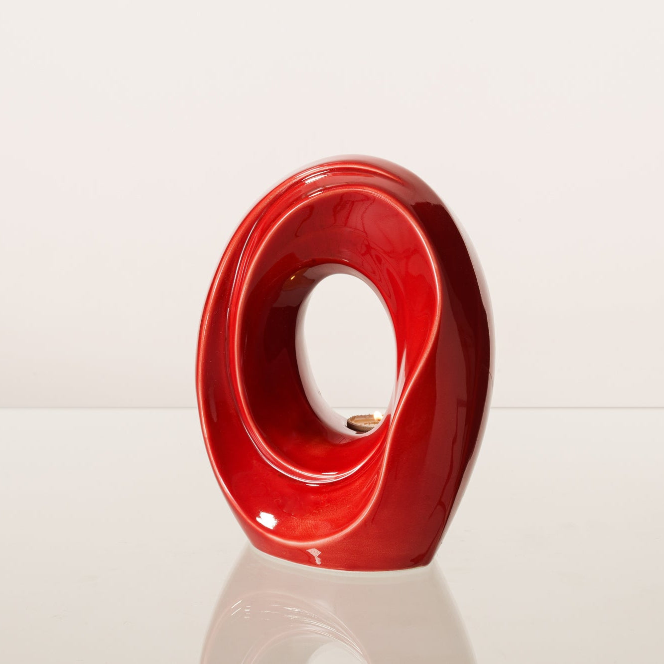 Artisan Cremation Urn for Ashes "The Passage" - Medium Urn | Red | Ceramic - Pulvis Art Urns