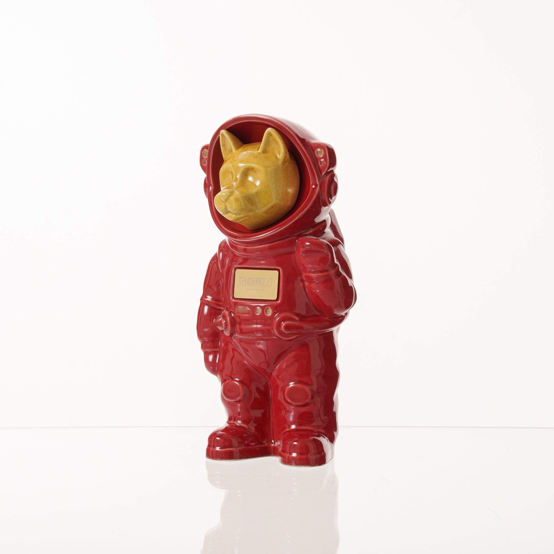 Pulvis Art Urns Pet Cremation Urn Red / Yellow / Yes (+$50) Customizable Pet Cremation Urn - Dog | Ceramic Handmade Figure