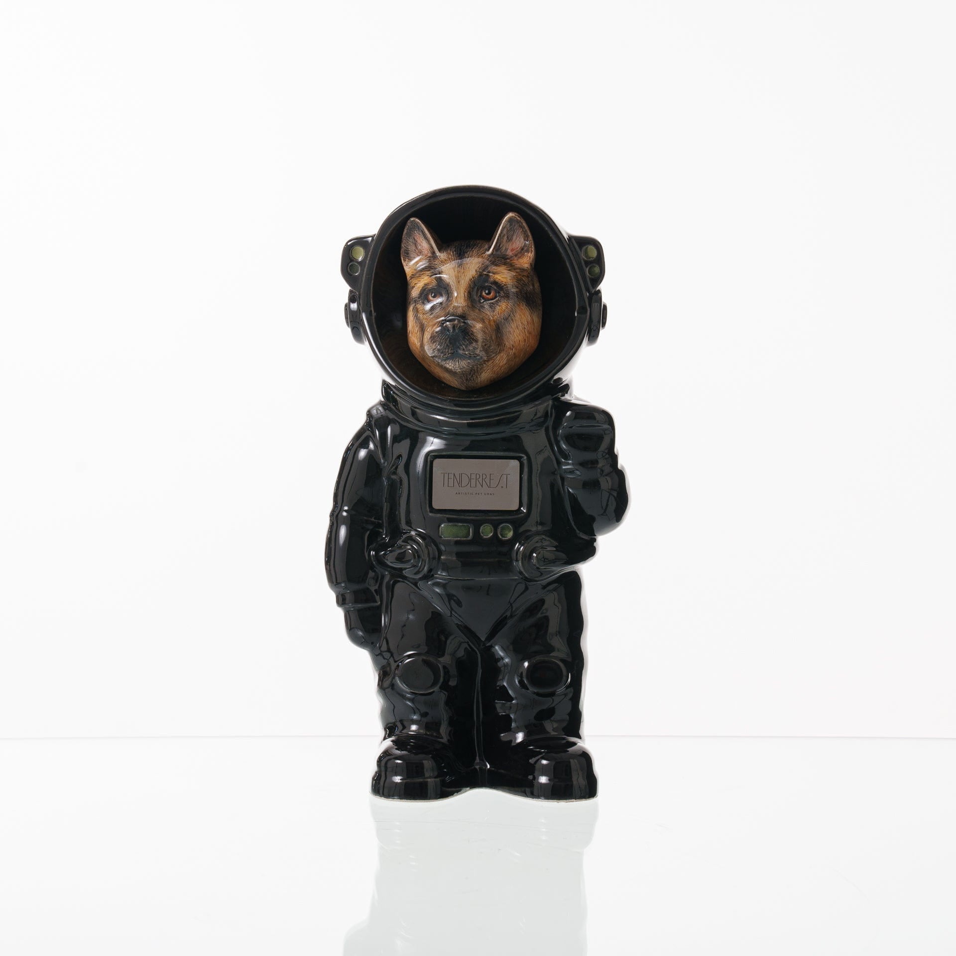 Pulvis Art Urns Pet Cremation Urn Black / CUSTOM (by photo) / Yes (+$50) Customizable Pet Cremation Urn - Dog | Ceramic Handmade Figure