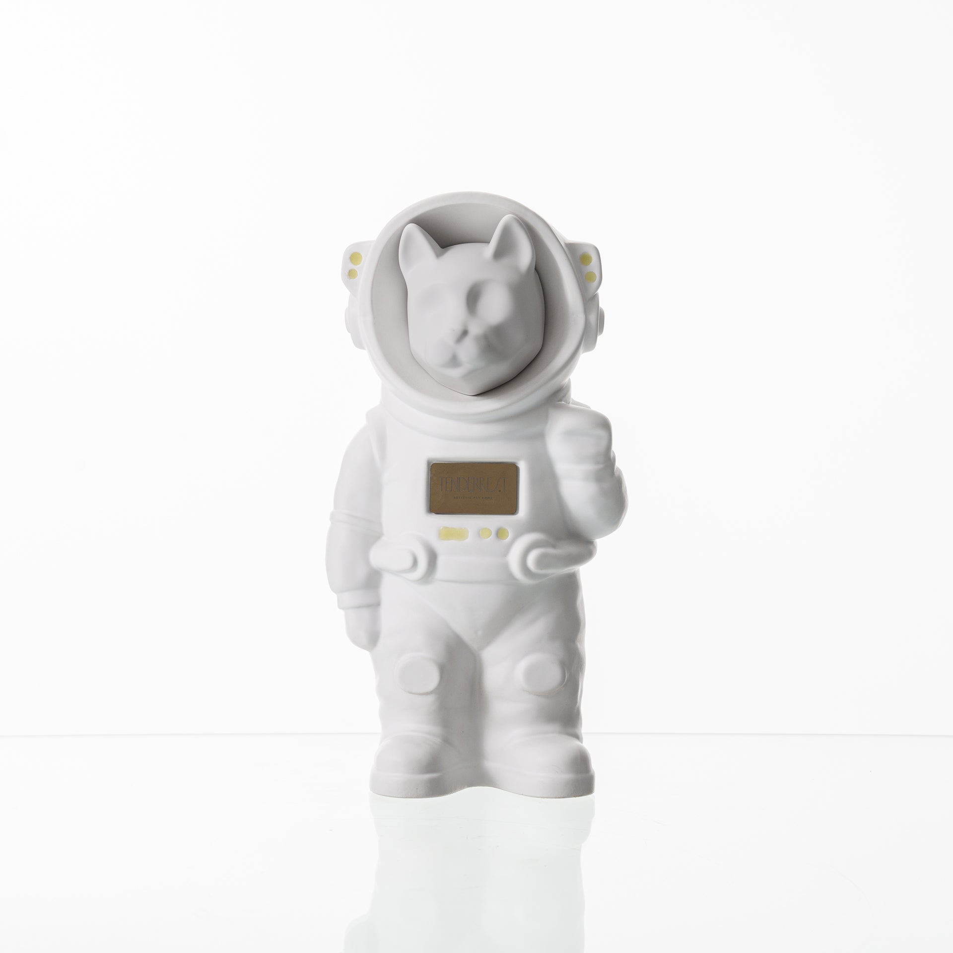 Pulvis Art Urns Pet Cremation Urn White Matte / White Matte / Yes (+$50) Customizable Pet Cremation Urn - Dog | Ceramic Handmade Figure