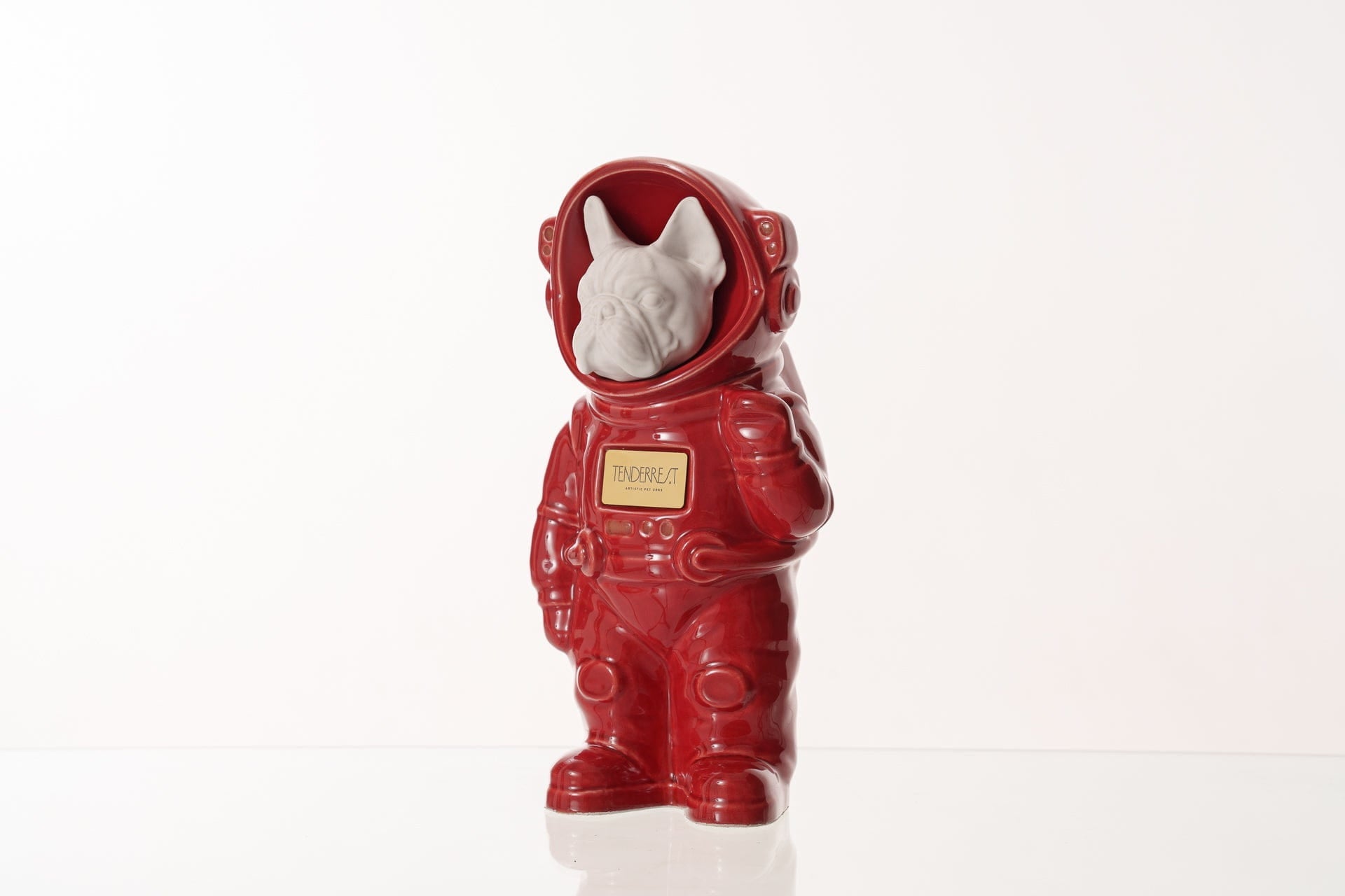 Pulvis Art Urns Pet Cremation Urn Red / White Matte / Yes (+$50) Dog Cremation Urn French Bulldog - Customizable Figure | Pet Urn