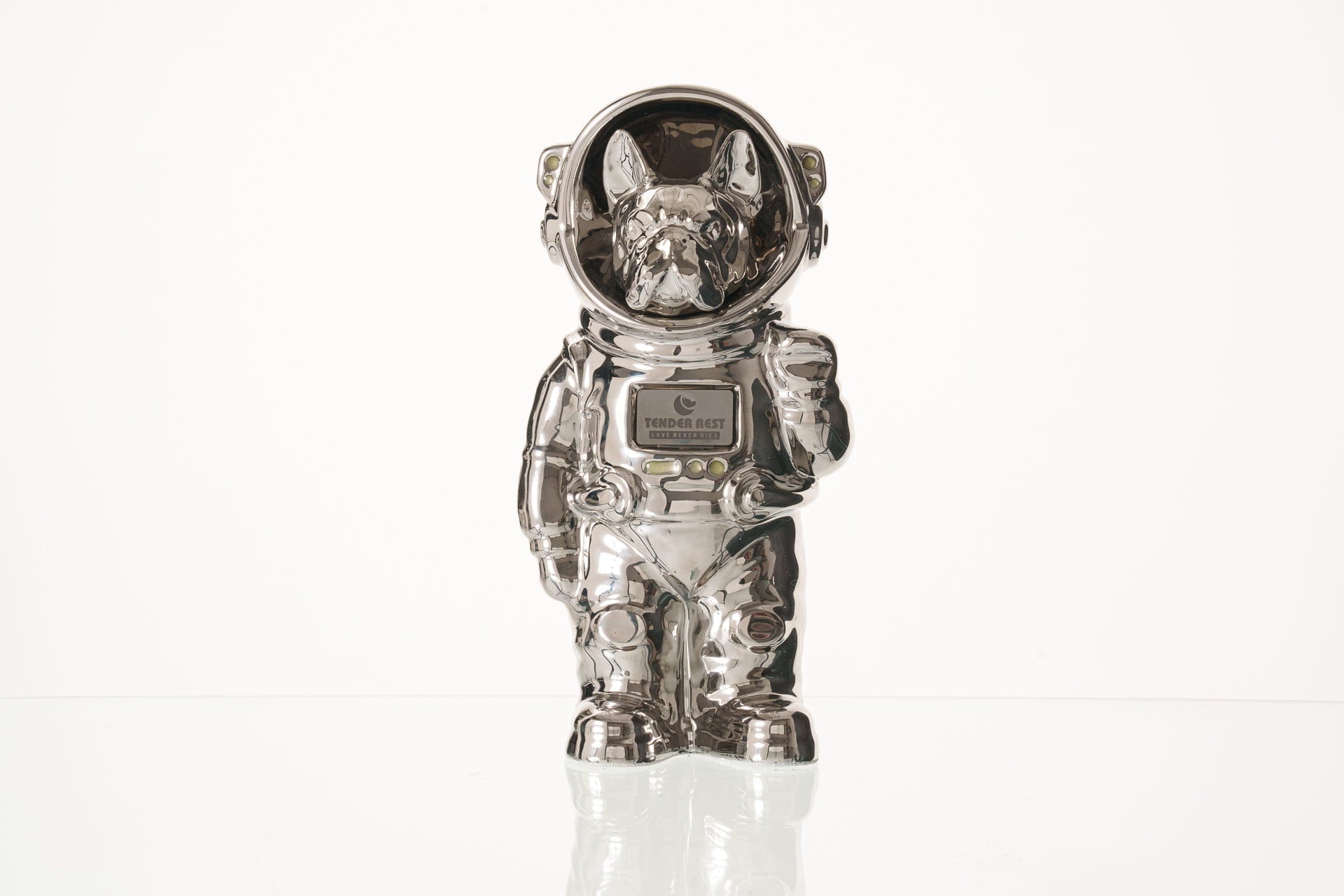 Pulvis Art Urns Pet Cremation Urn Platinum / Platinum / Yes (+$50) Dog Cremation Urn French Bulldog - Customizable Figure | Pet Urn