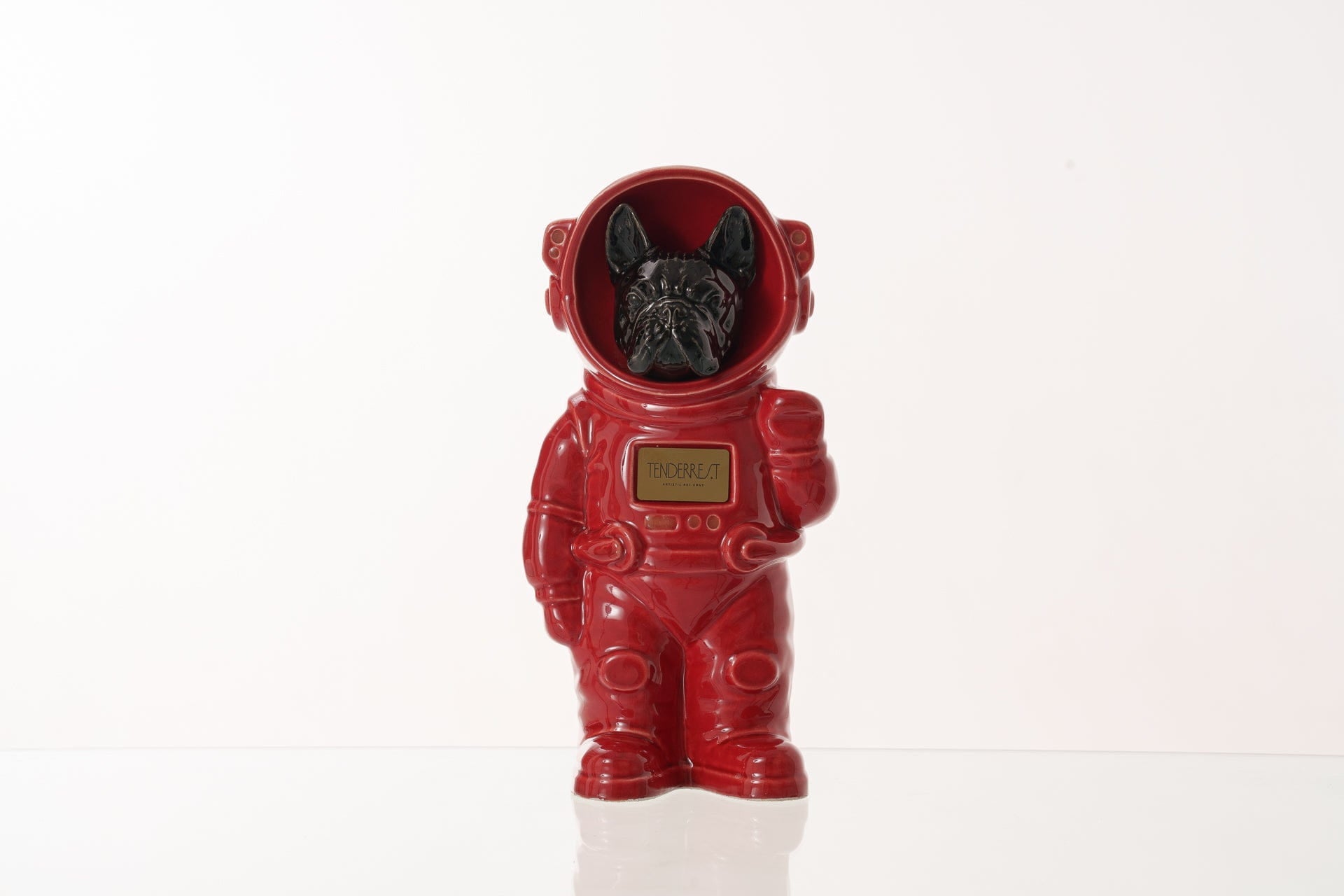 Pulvis Art Urns Pet Cremation Urn Red / Black / Yes (+$50) Dog Cremation Urn French Bulldog - Customizable Figure | Pet Urn