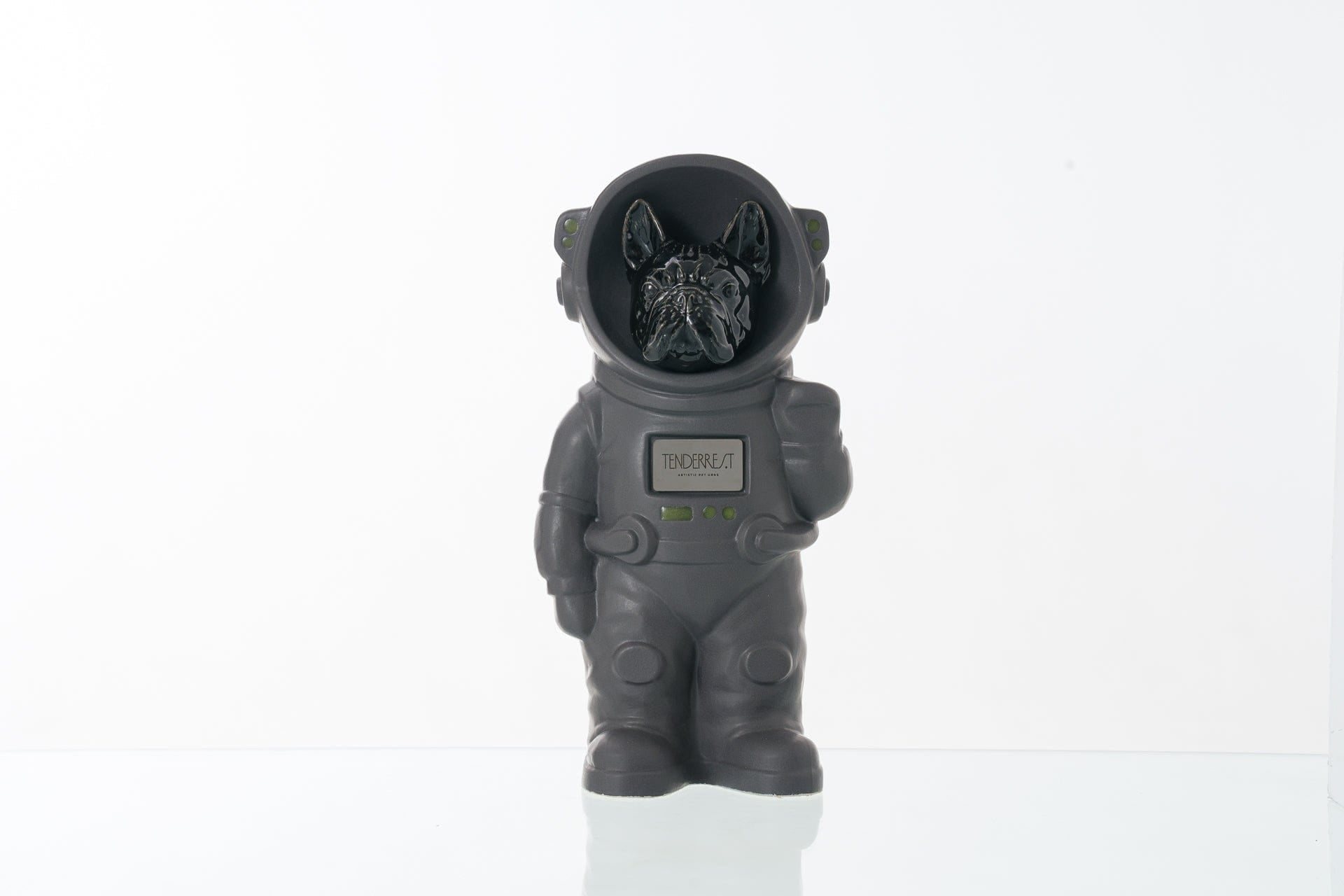 Pulvis Art Urns Pet Cremation Urn Gray Matte / Black / Yes (+$50) Dog Cremation Urn French Bulldog - Customizable Figure | Pet Urn