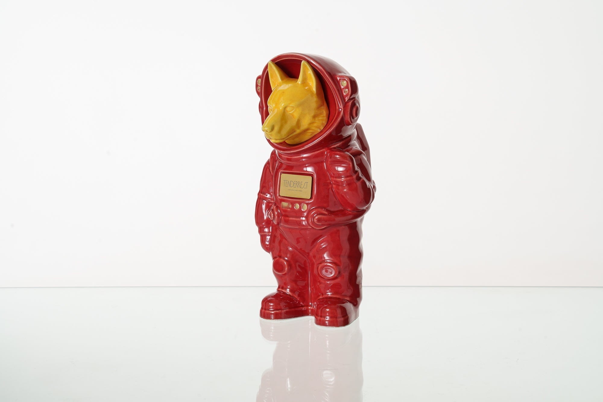 Pulvis Art Urns Pet Cremation Urn Red / Yellow / Yes (+$50) Dog Cremation Urn German Shepherd - Customizable Figure | Ceramic Pet Urn