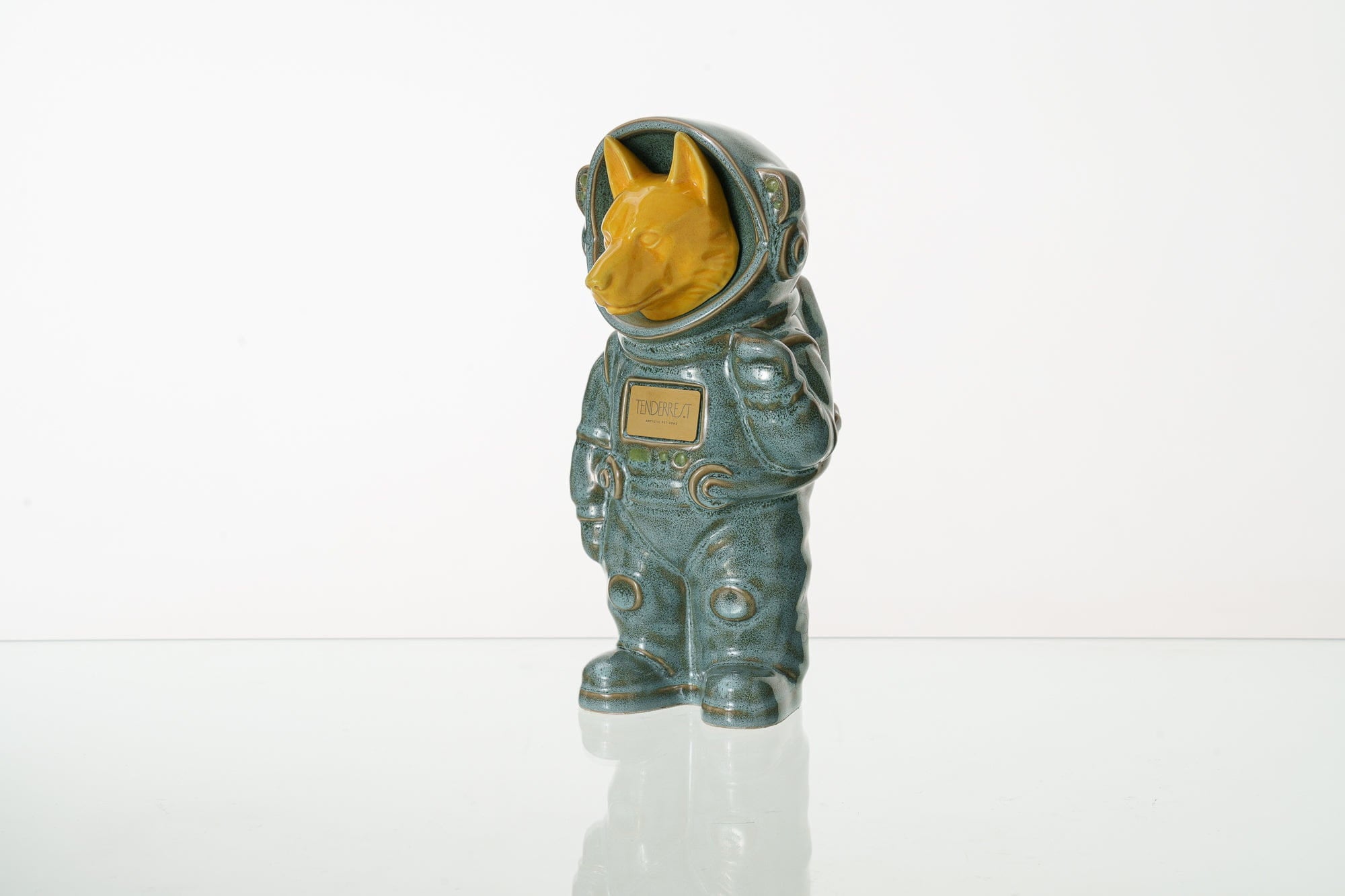 Pulvis Art Urns Pet Cremation Urn Oily Green / Yellow / No Dog Cremation Urn German Shepherd - Customizable Figure | Ceramic Pet Urn