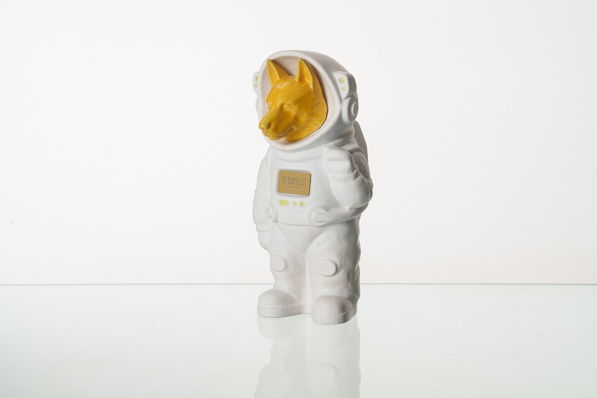 Pulvis Art Urns Pet Cremation Urn White Matte / Yellow / No Dog Cremation Urn German Shepherd - Customizable Figure | Ceramic Pet Urn