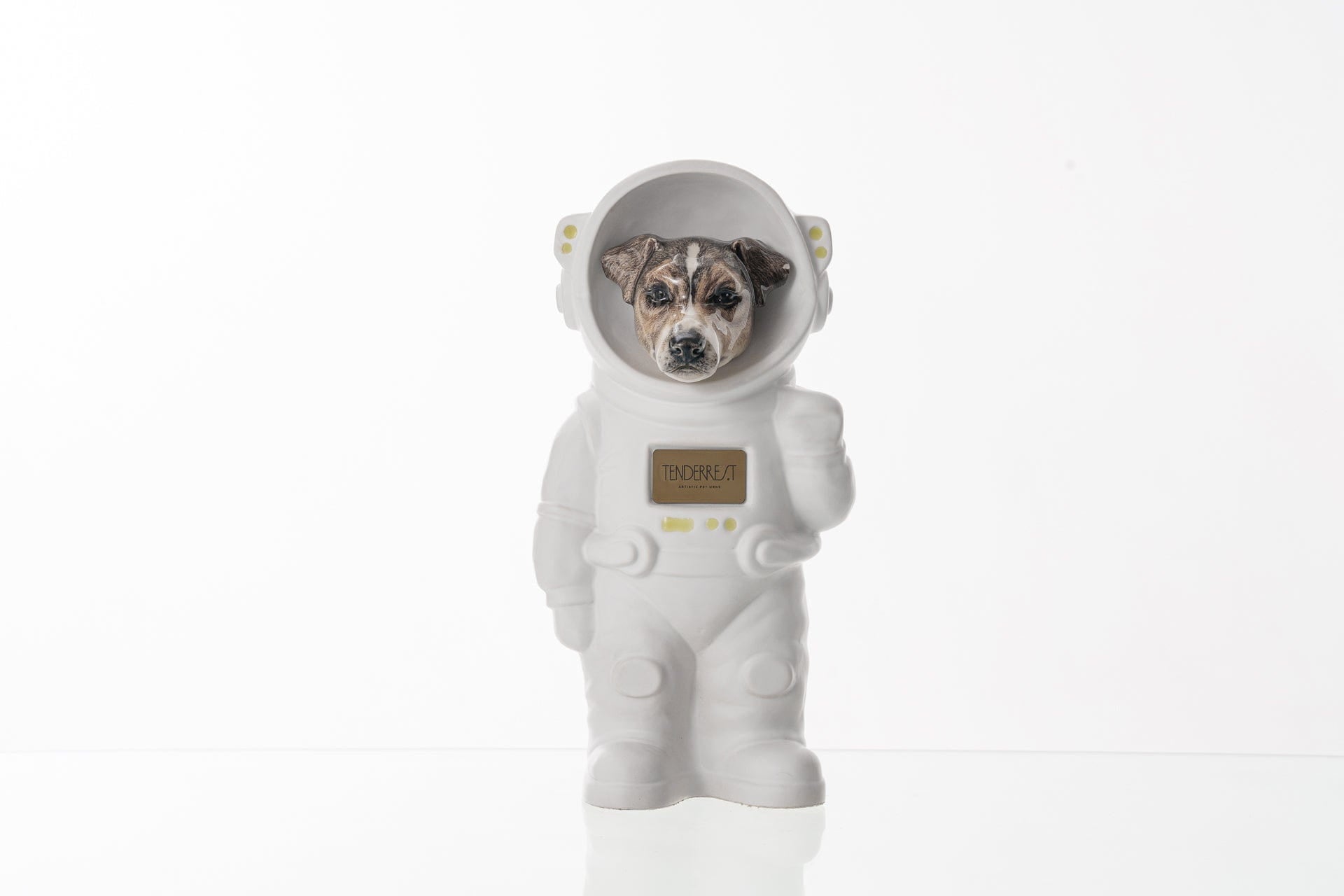 Pulvis Art Urns Pet Cremation Urn White Matte / CUSTOM (by photo) / No Dog Cremation Urn Jack Russell - Customizable Figure | Ceramic Pet Urn