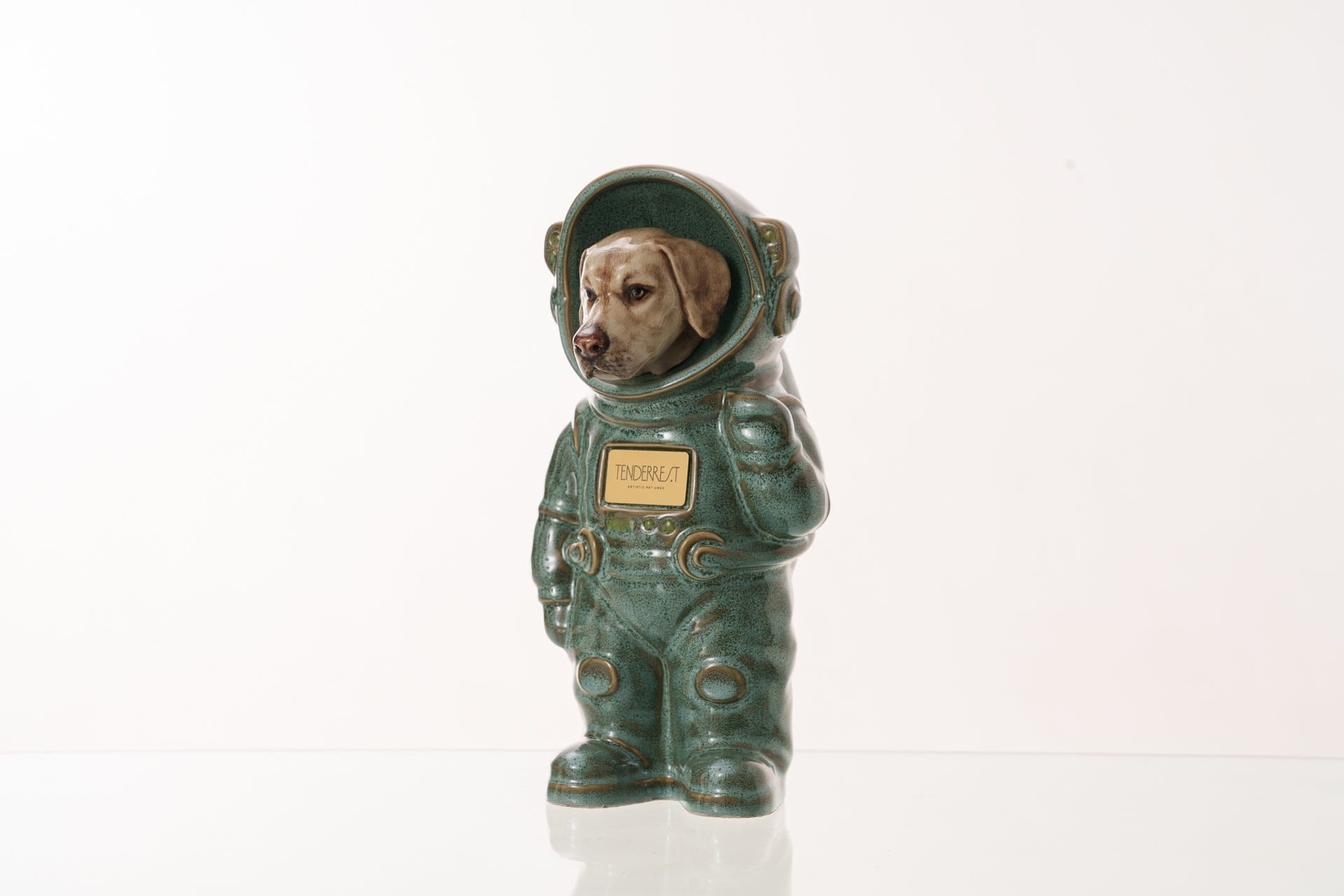 Pulvis Art Urns Pet Cremation Urn Oily Green / CUSTOM (by photos) / No Dog Cremation Urn Labrador - Customizable Figure | Handmade Pet Urn