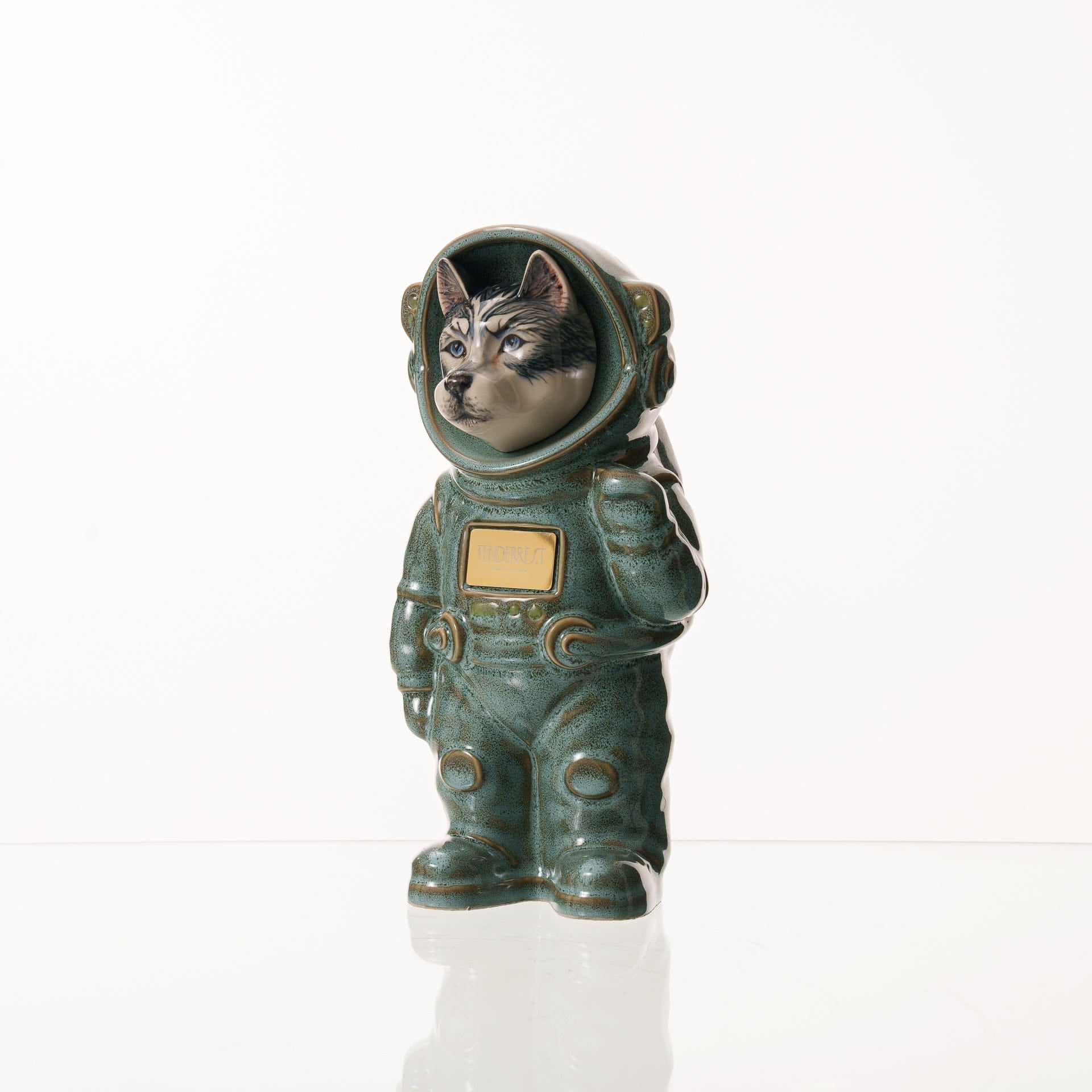 Pulvis Art Urns Pet Cremation Urn Titan / Oily Green / Yes (+$50) Hand Decorated Pet Urn - Dog | Ceramic Handmade Figure
