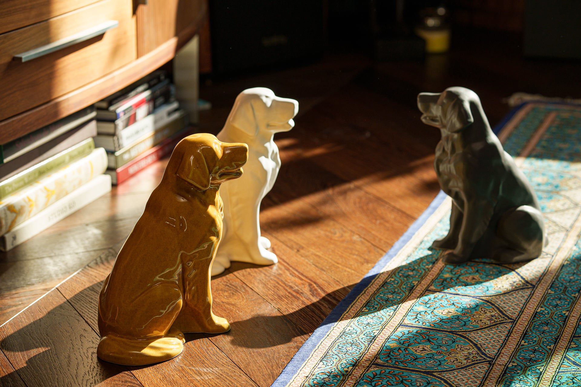 Golden Retriever Pet Urn - Yellow | Ceramic Dog Urn - Pulvis Art Urns