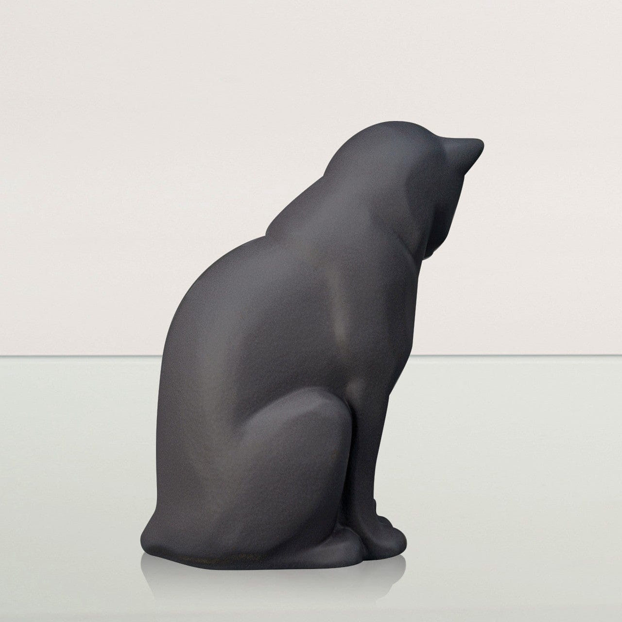 Neko Pet Urn for Ashes - Gray Matte | Ceramic | Handmade Cat Urn - Pulvis Art Urns